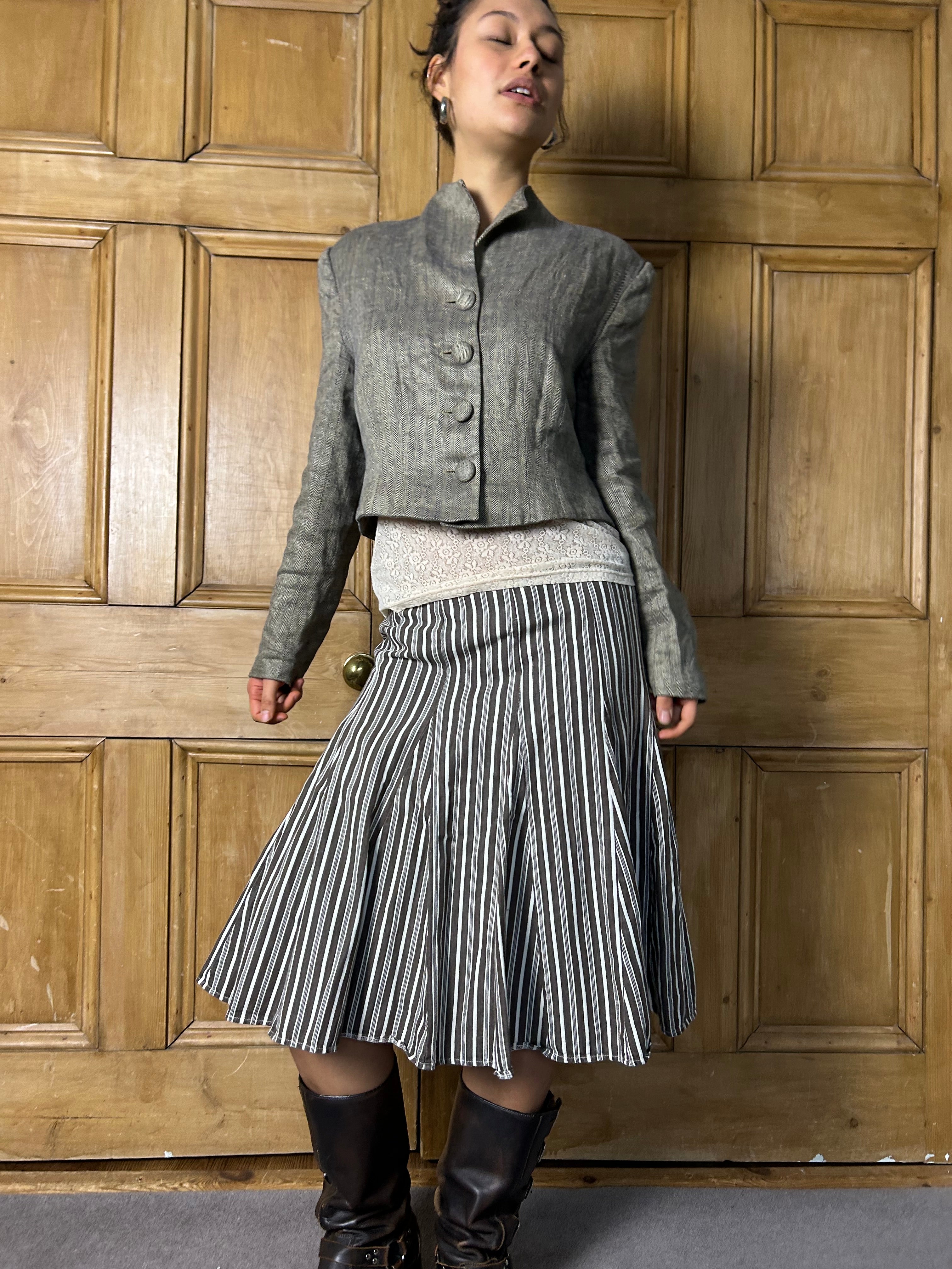 Pinstripe Boden Skirt