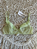 Vintage Mint Green Lace Bra