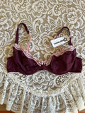 Two Tone Purple and Pink Polka Dot Bra