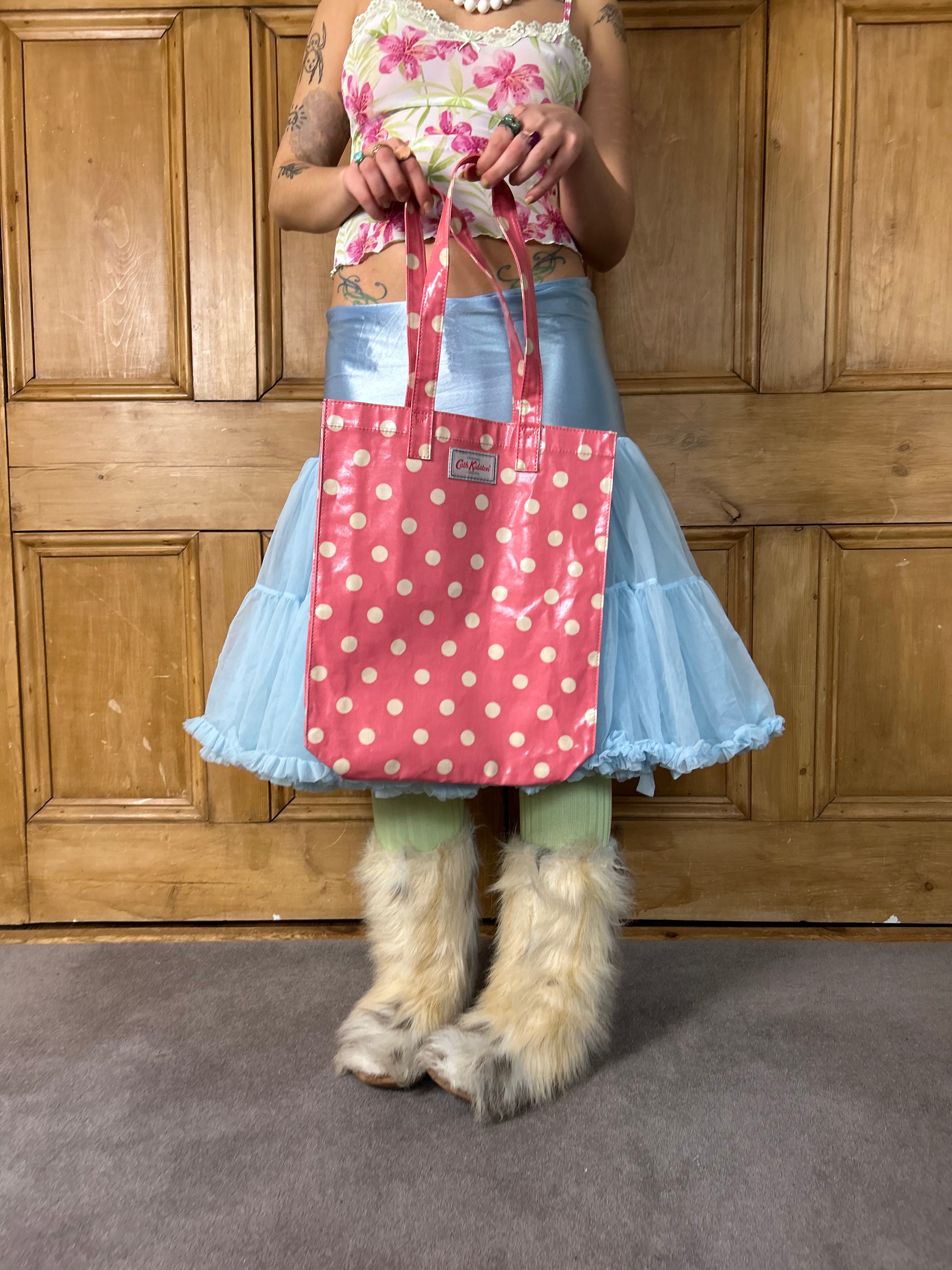 Polka dot tote bag