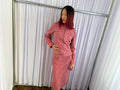 Pink Two Piece Skirt Suit