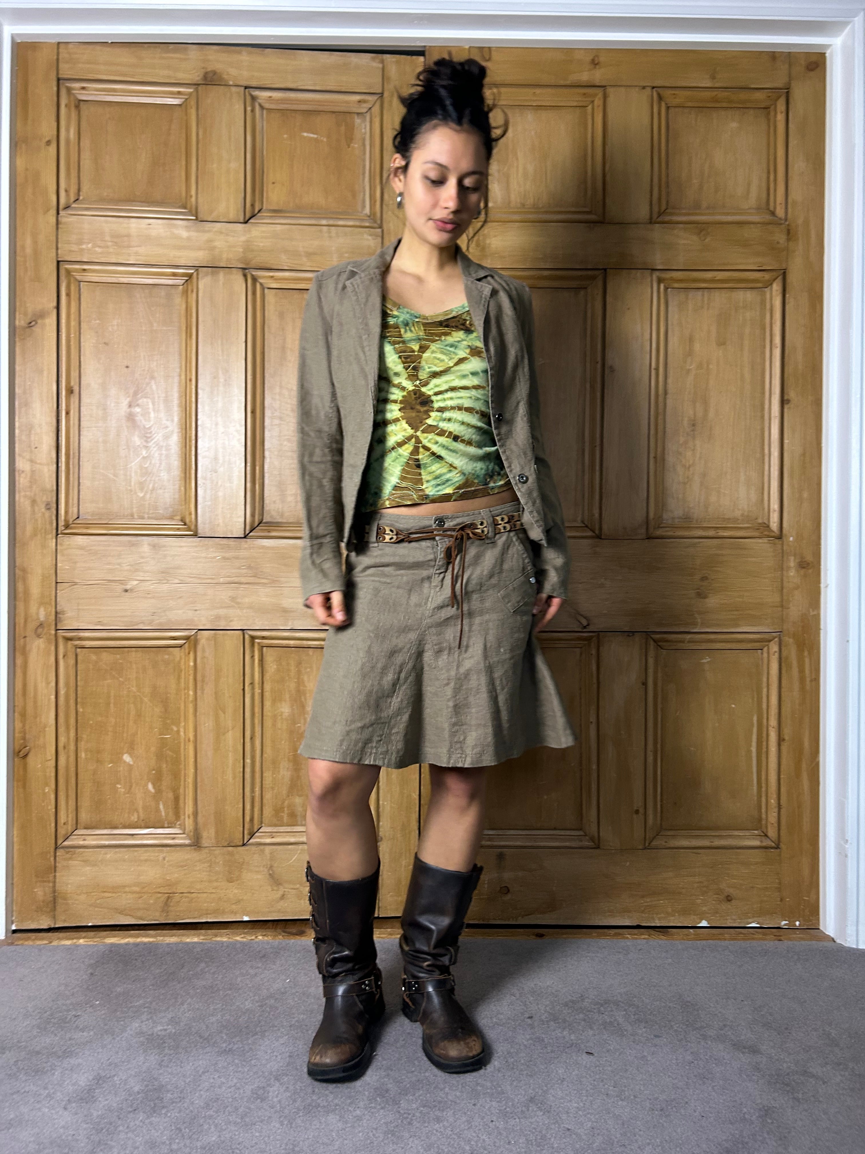 Earth Tone Linen Two Piece