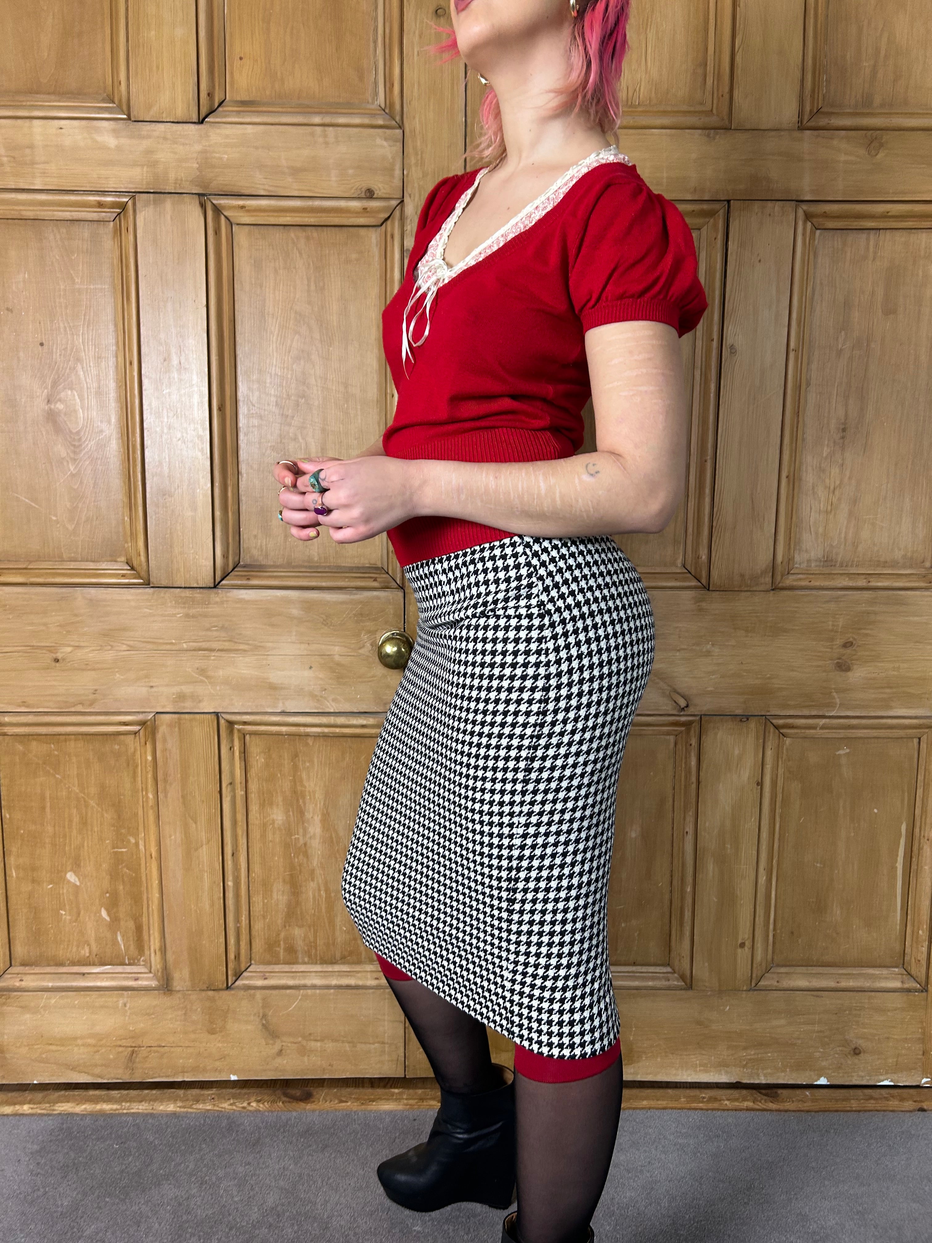 Houndstooth Skirt