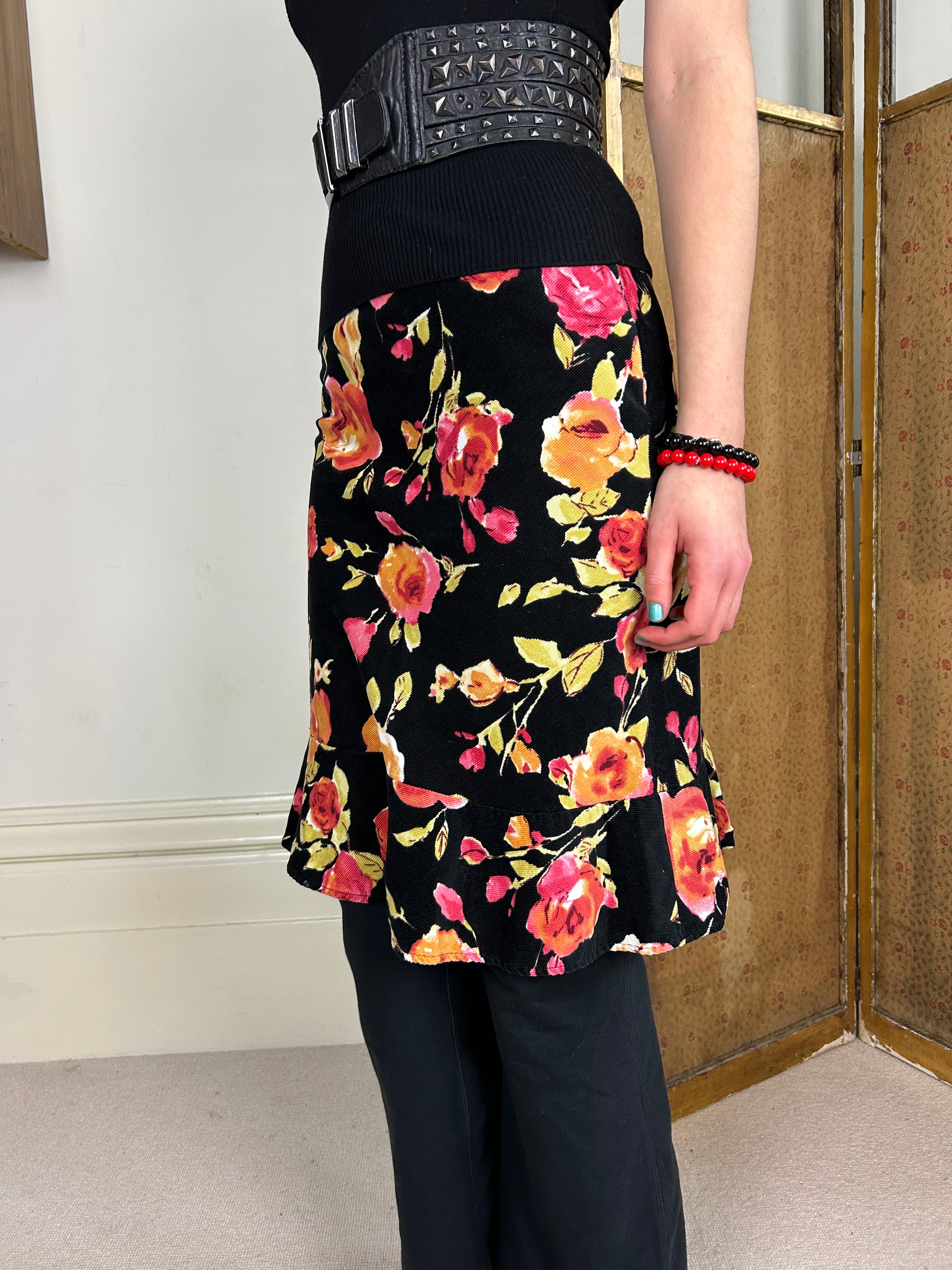 Floral midi skirt