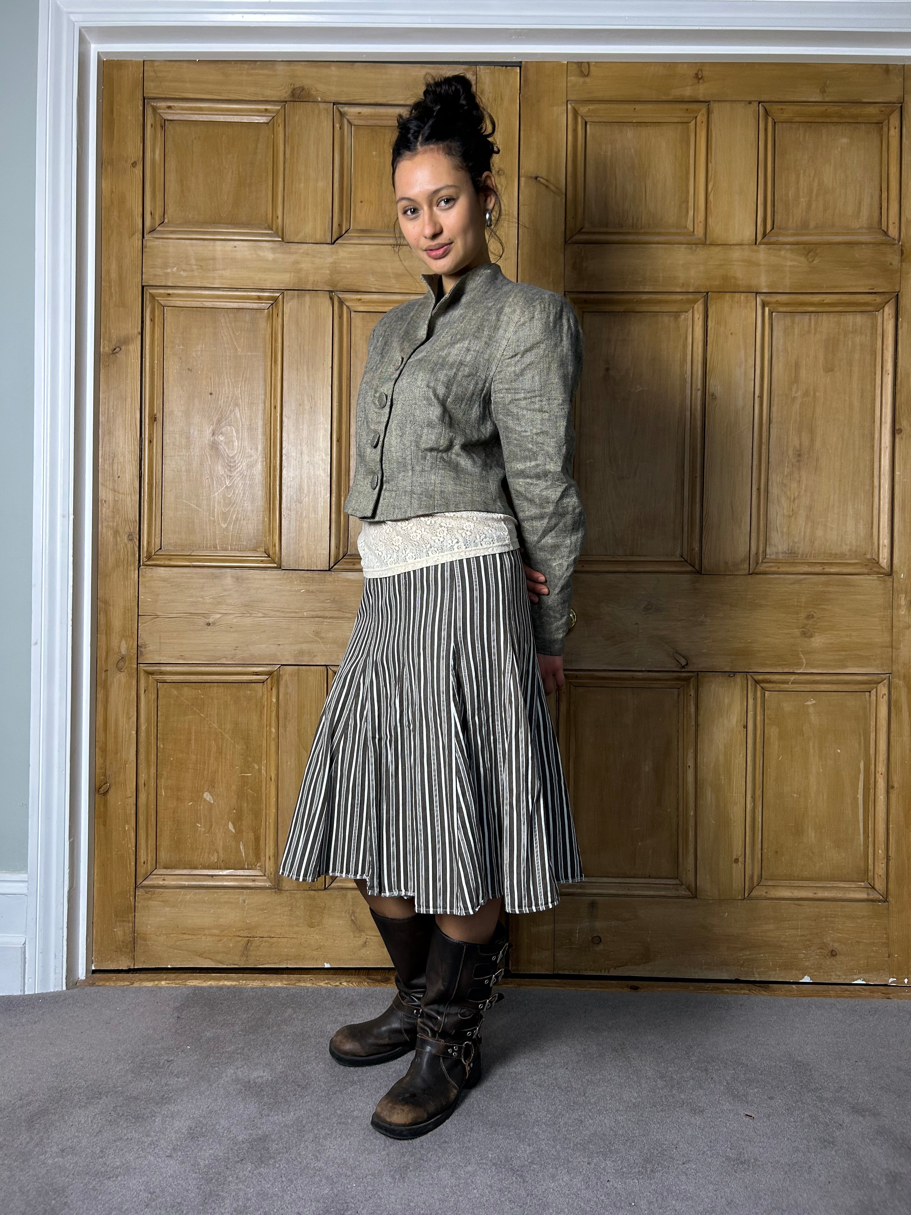 Pinstripe Boden Skirt