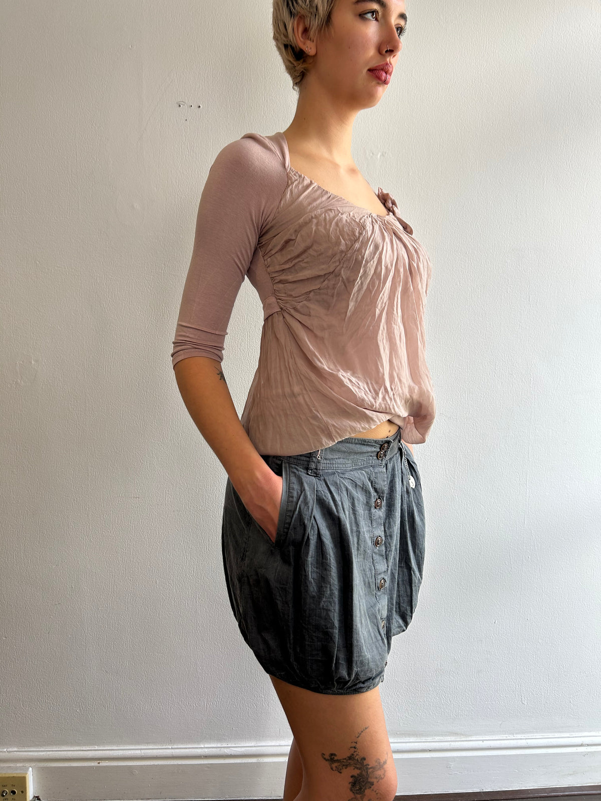 Cop Copine Grey Bubble Skirt