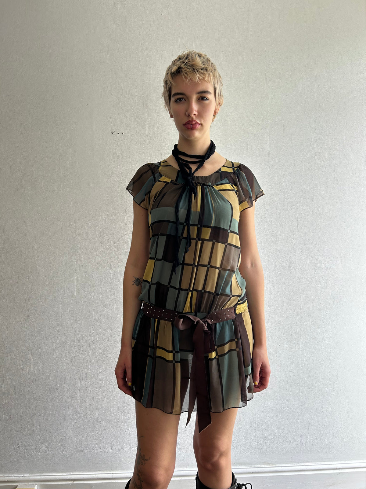 Tartan Drop Waist Dress