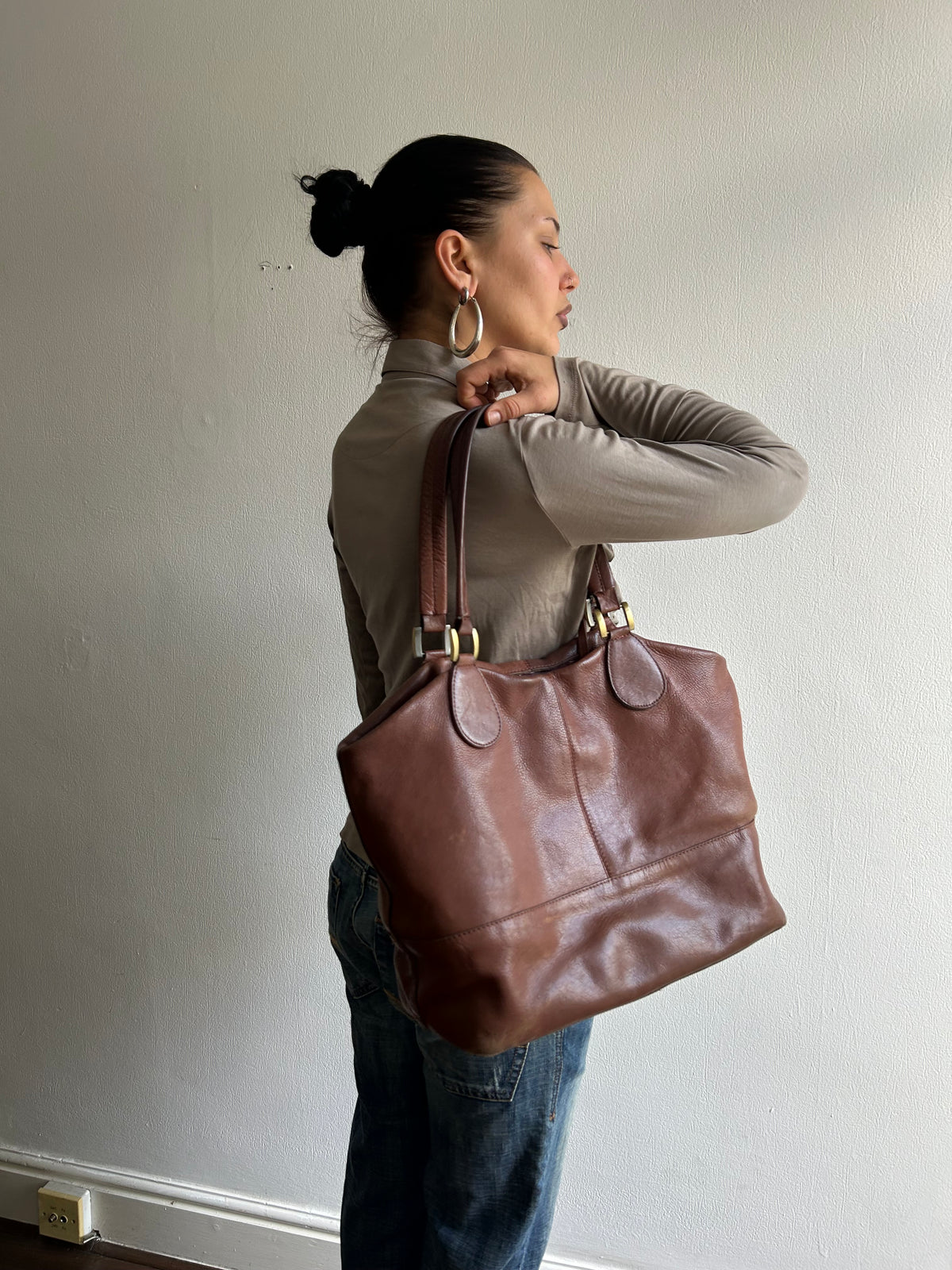 Brown Leather Handbag