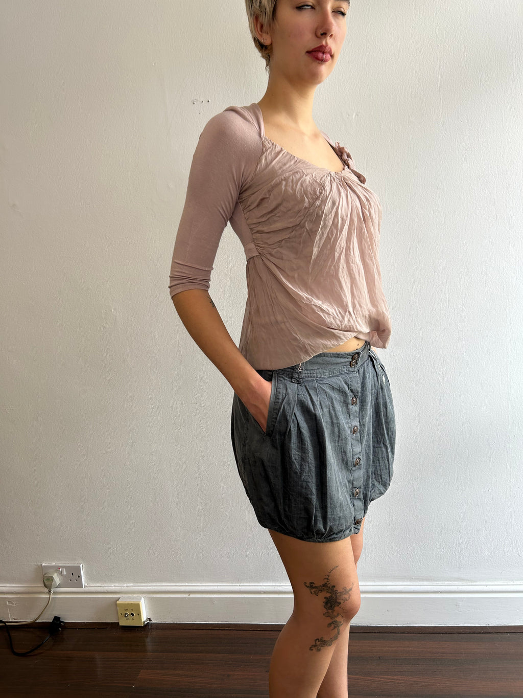 Cop Copine Grey Bubble Skirt
