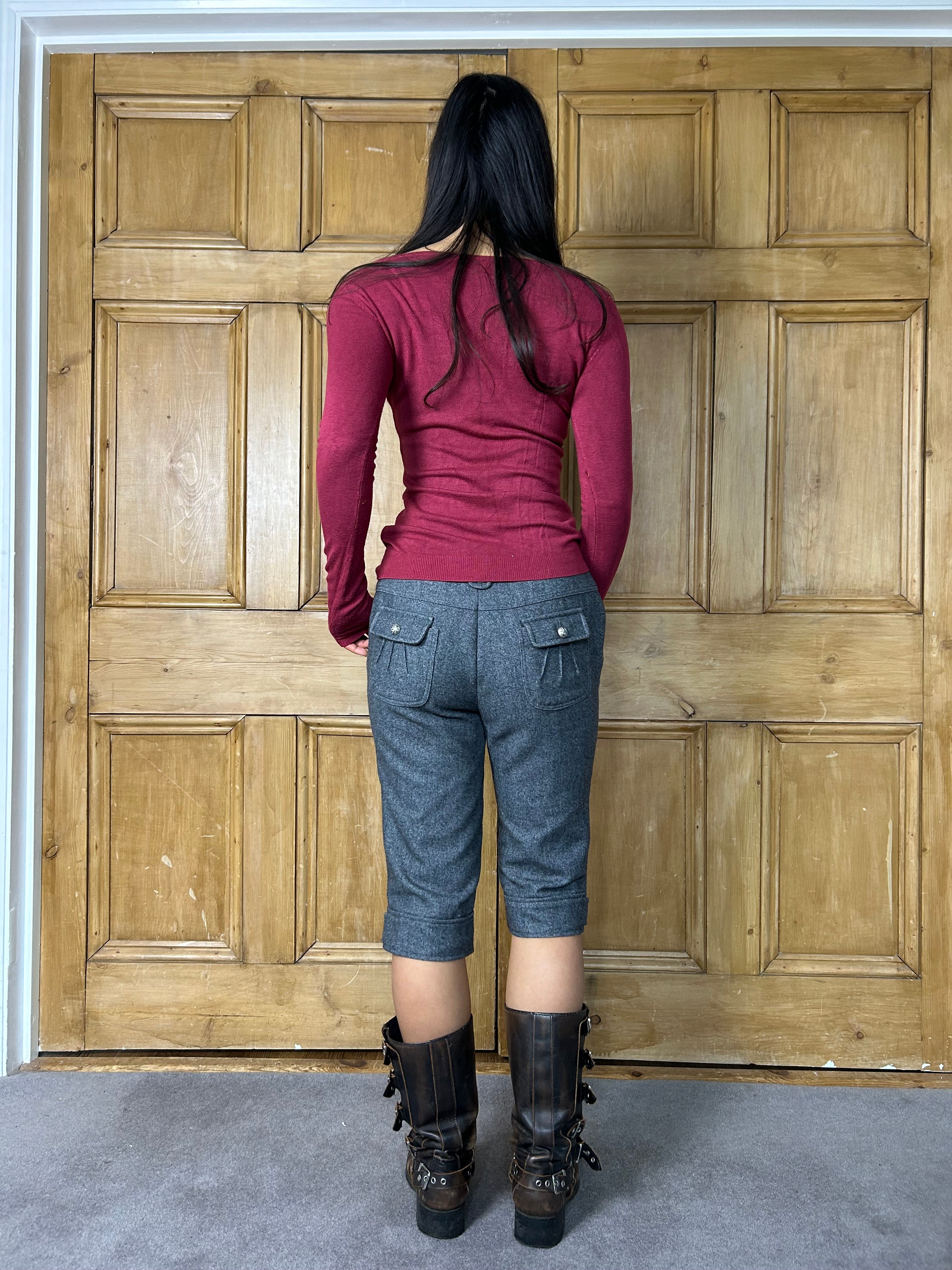 Vintage Grey Capris Trousers