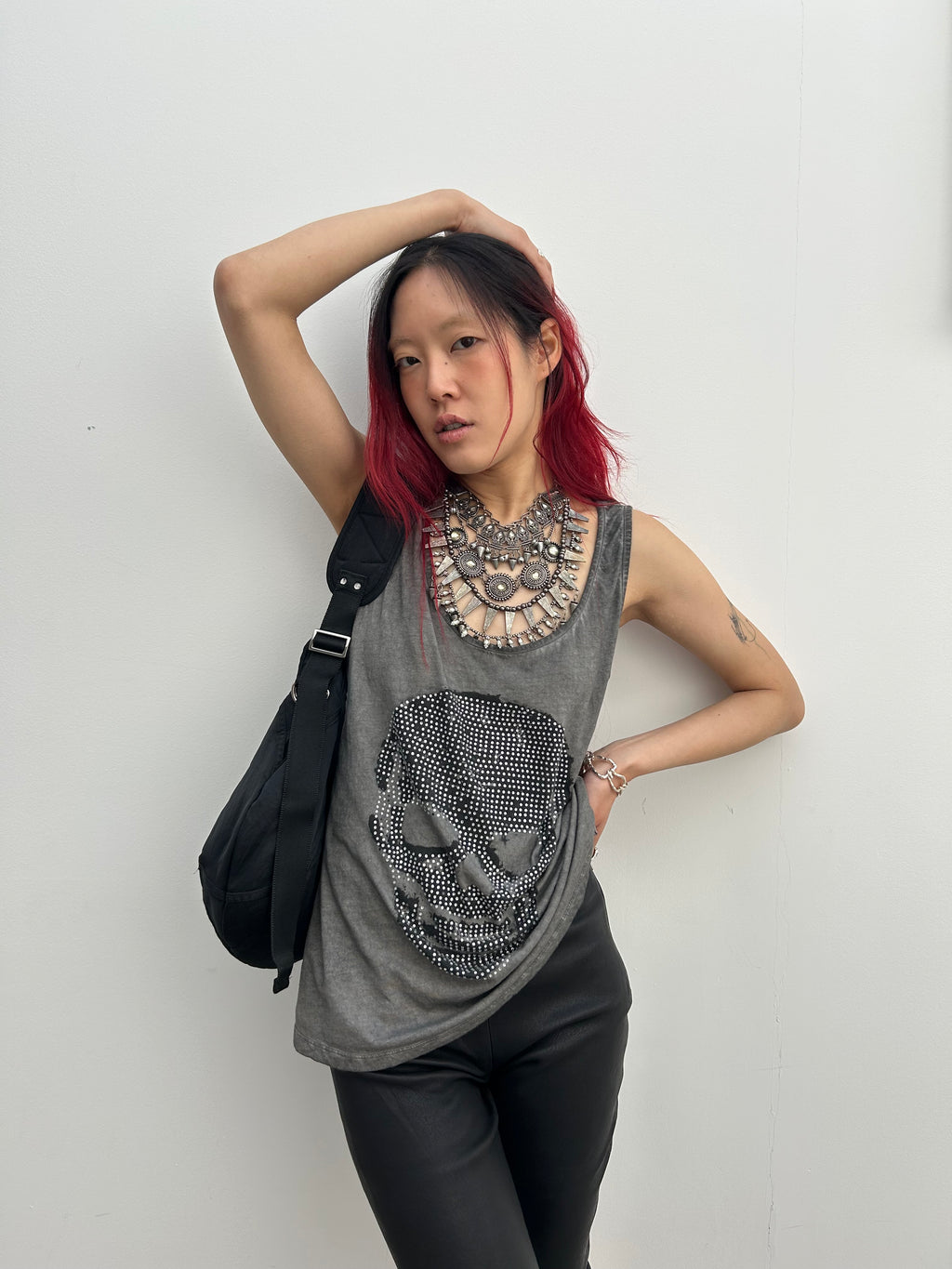 Skull Top with Cut Out Back