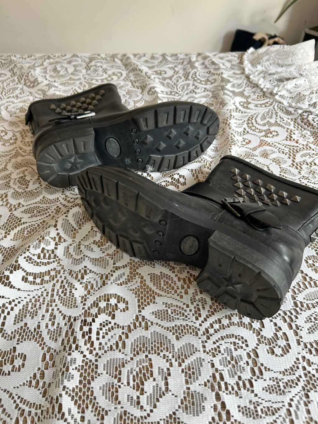 Vintage Black Leather Boots
