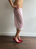 Vintage Pink and White Gingham Slip Skirt