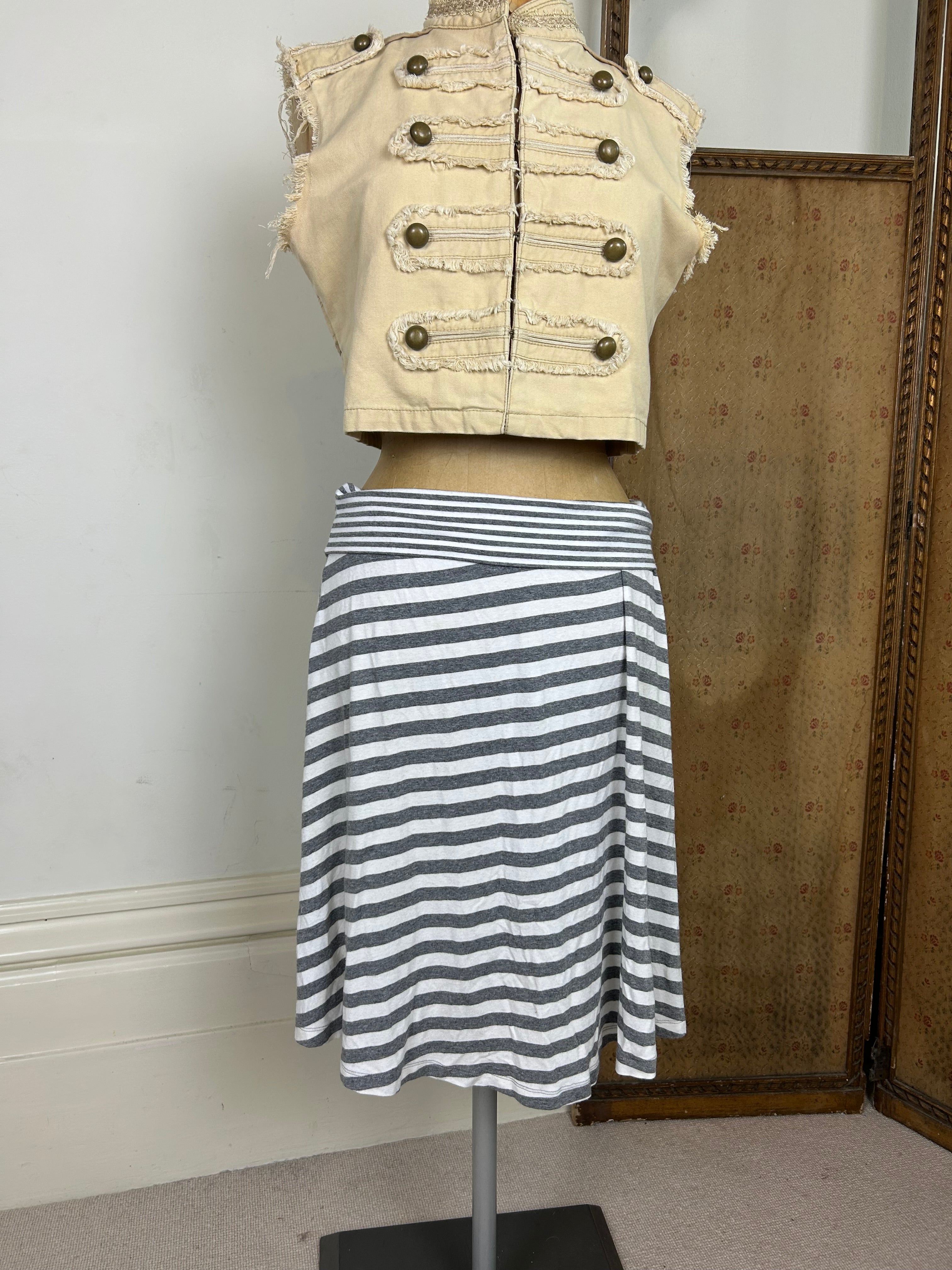 Gorgeous grey and white stripe skirt