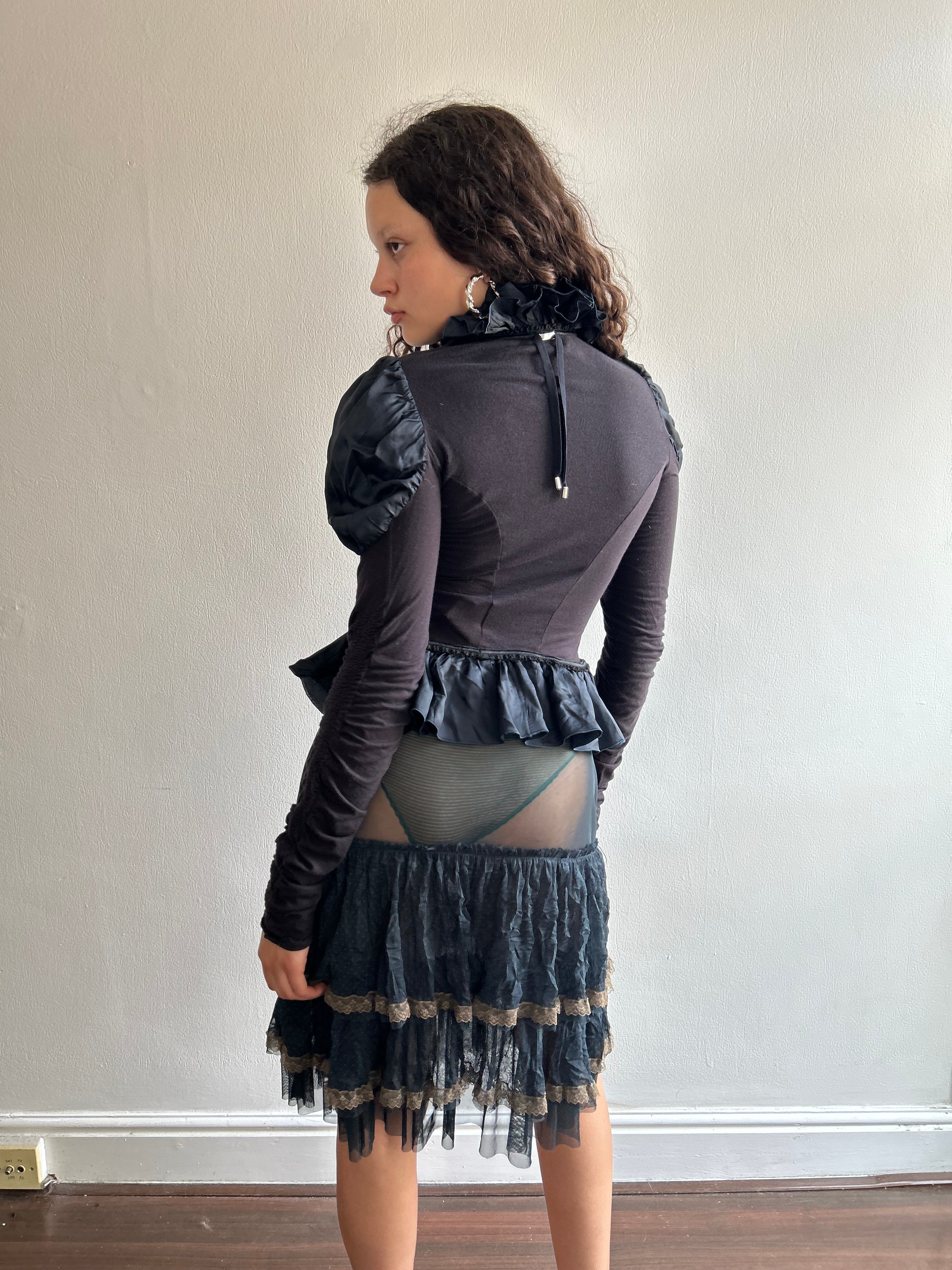 Vintage Tiered Slip Skirt