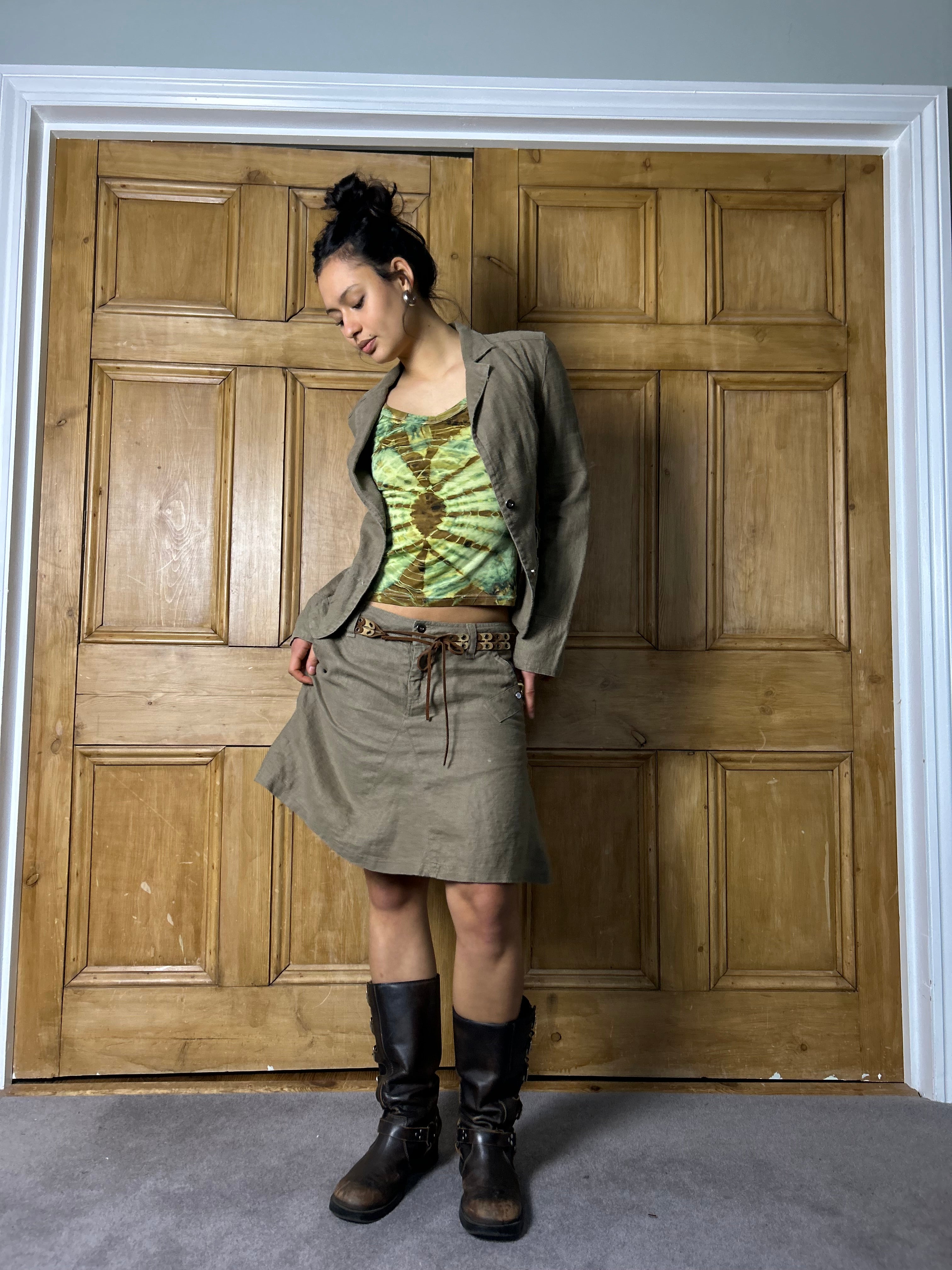 Earth Tone Linen Two Piece