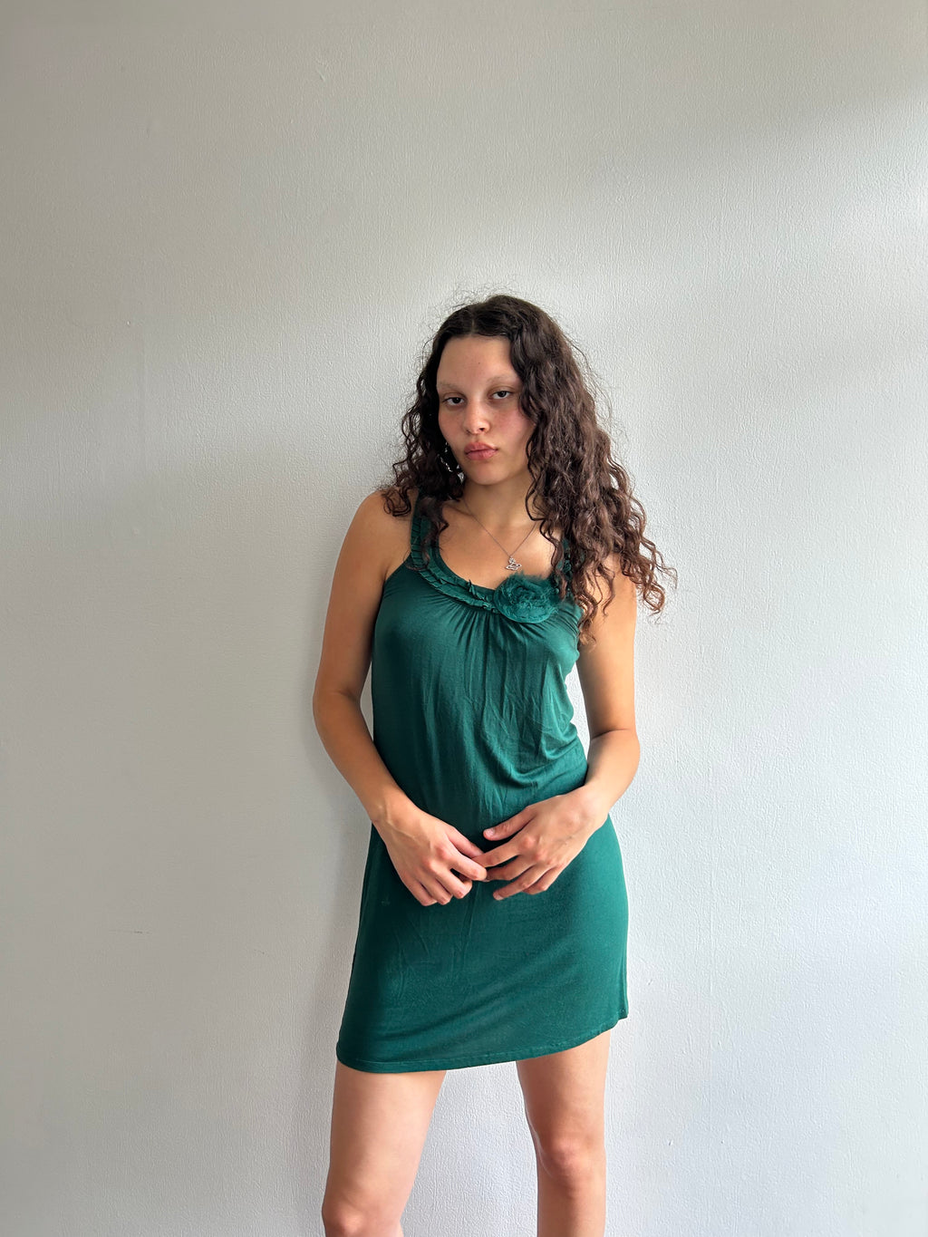 Forest Green Mini Dress