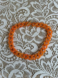 Chunky Orange Plastic Chain Necklace