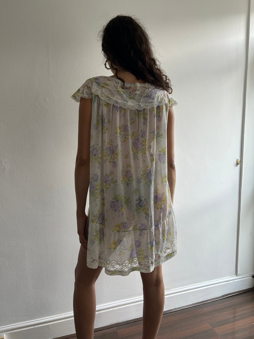 Vintage Floral Babydoll Dress