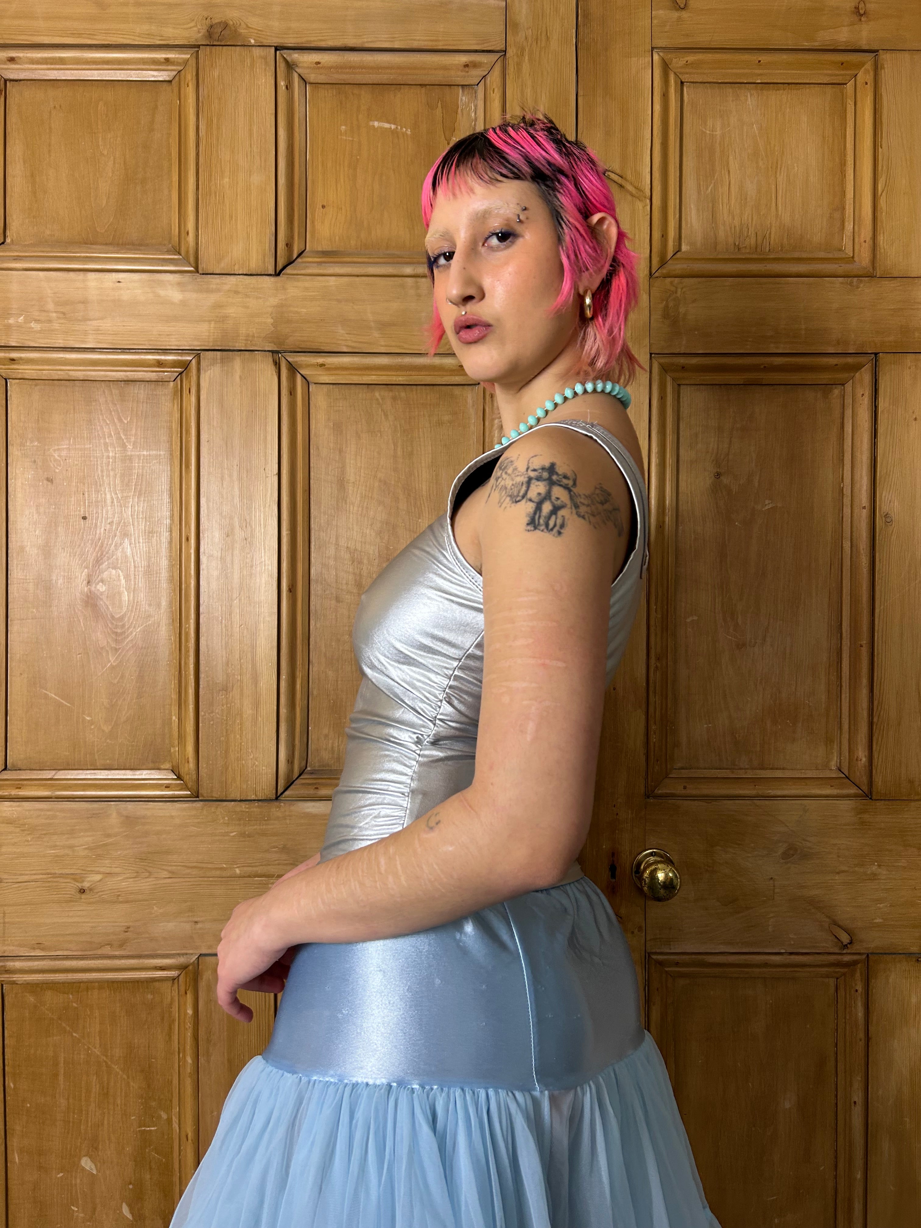 Silver tank top