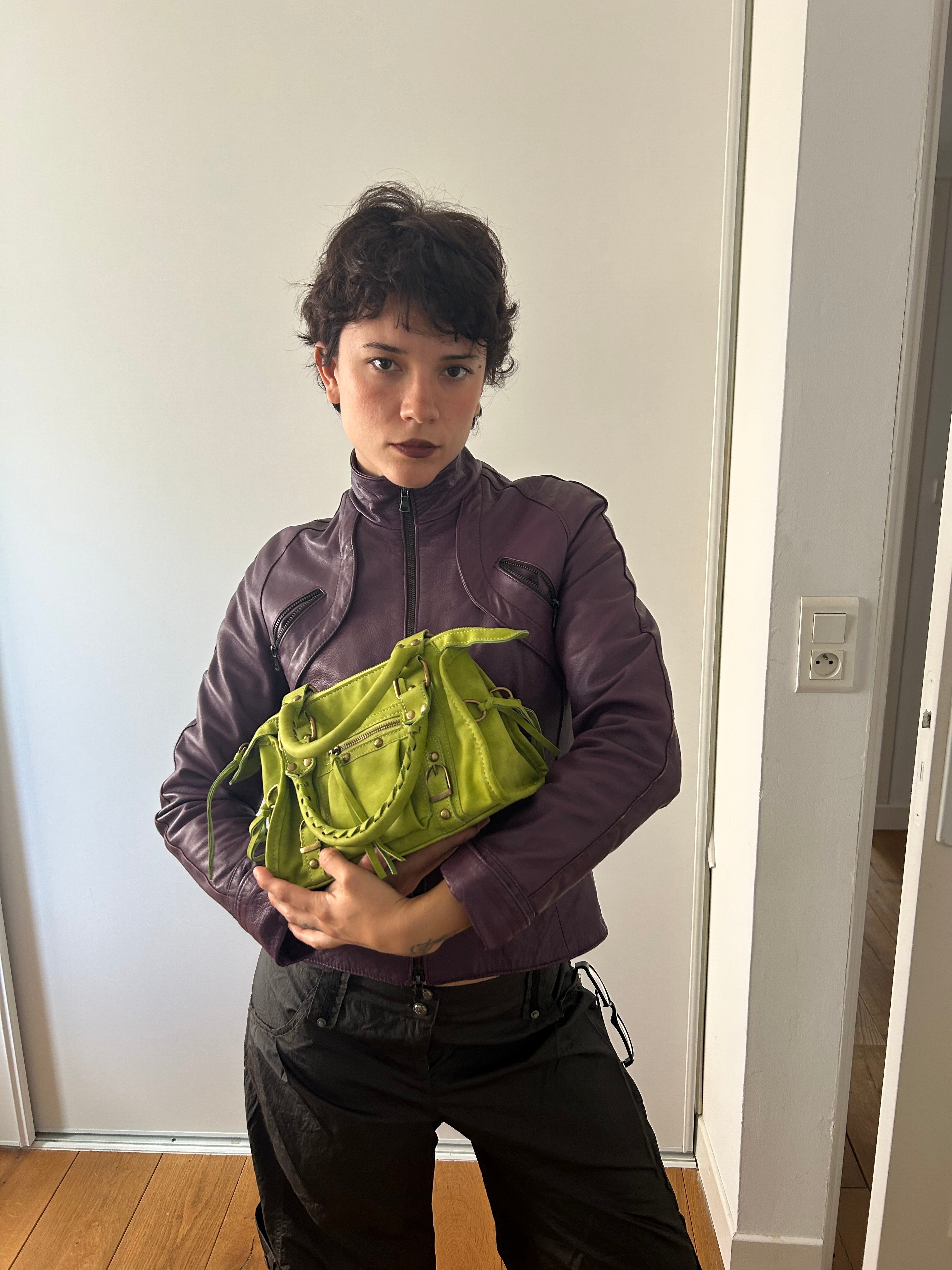 Green Suede Bag