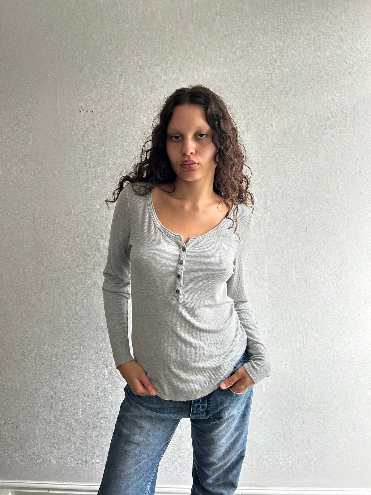 Abercrombie and Fitch Grey Long Sleeve