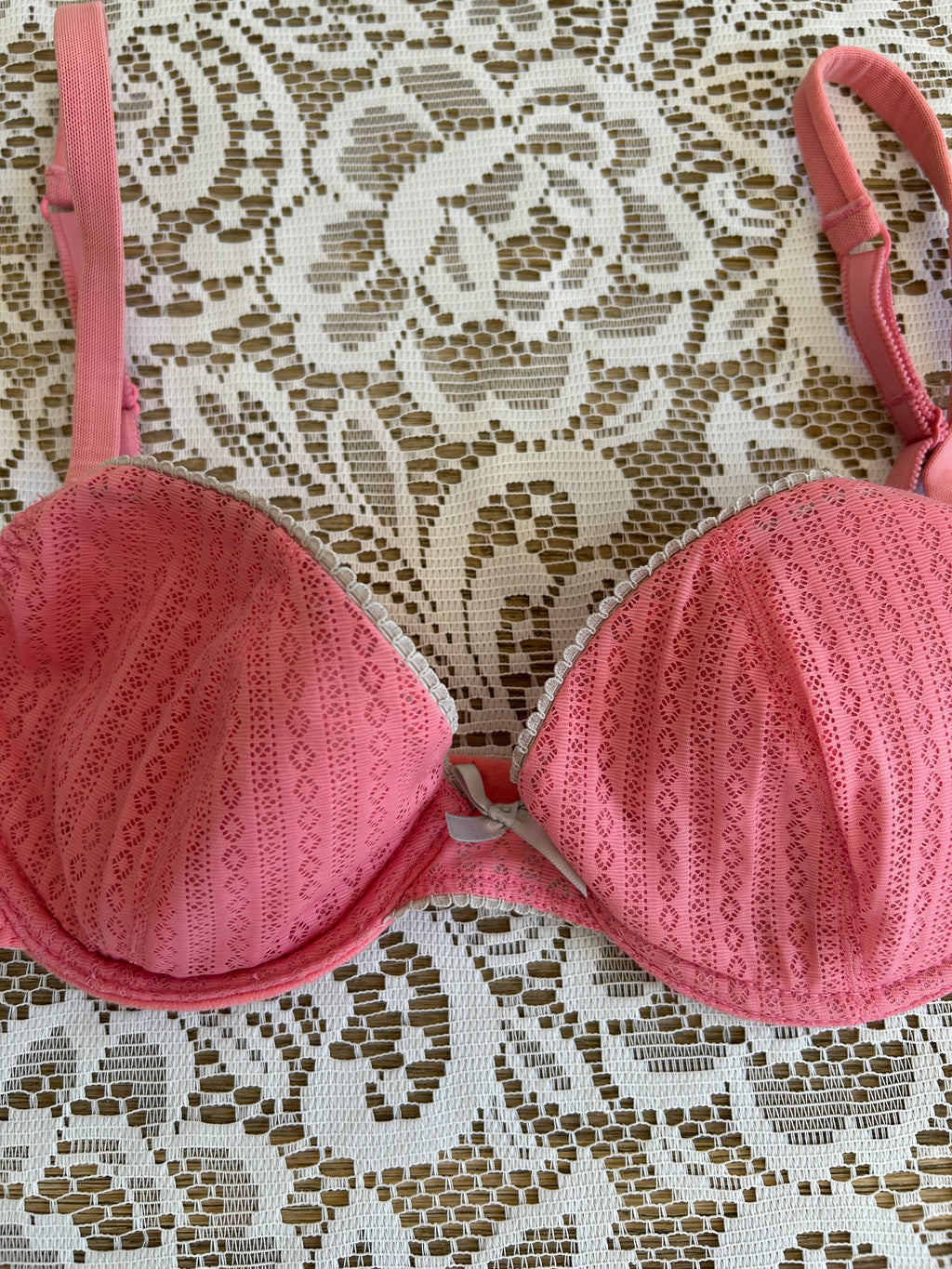 Vintage Pink and Grey bra