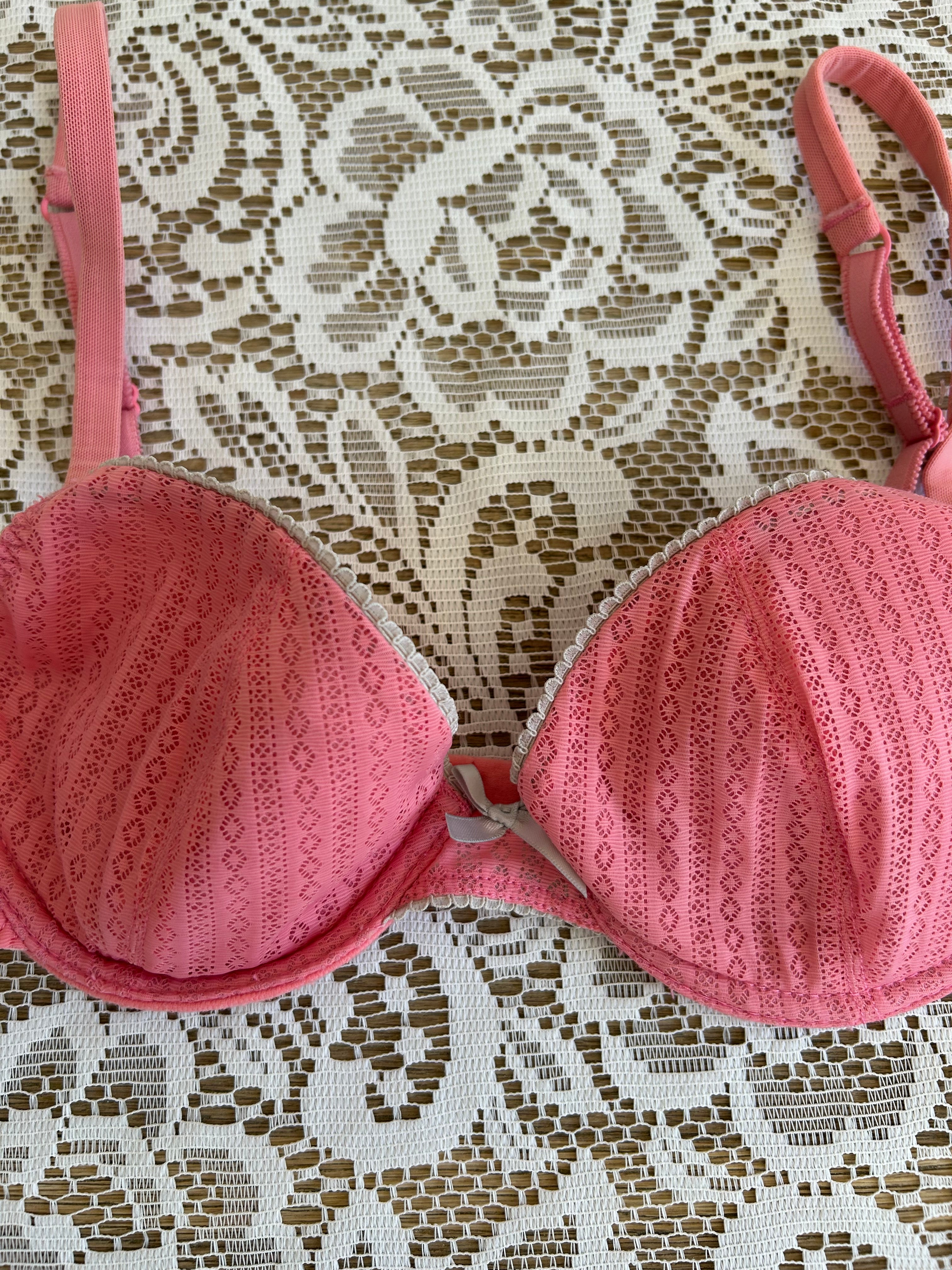 Vintage Pink and Grey bra