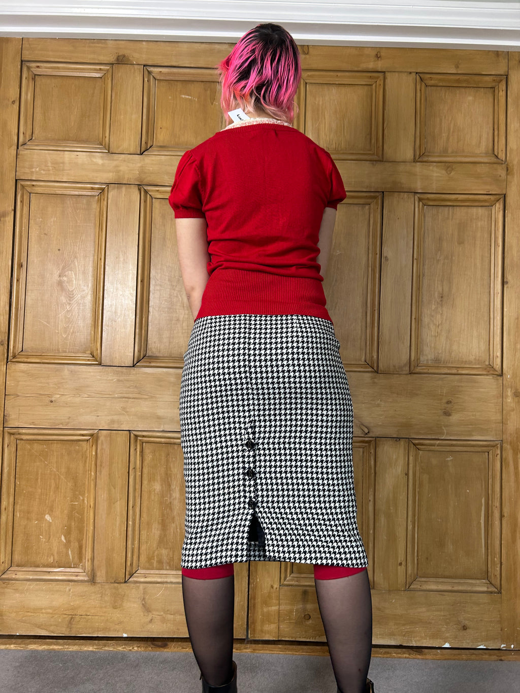 Houndstooth Skirt