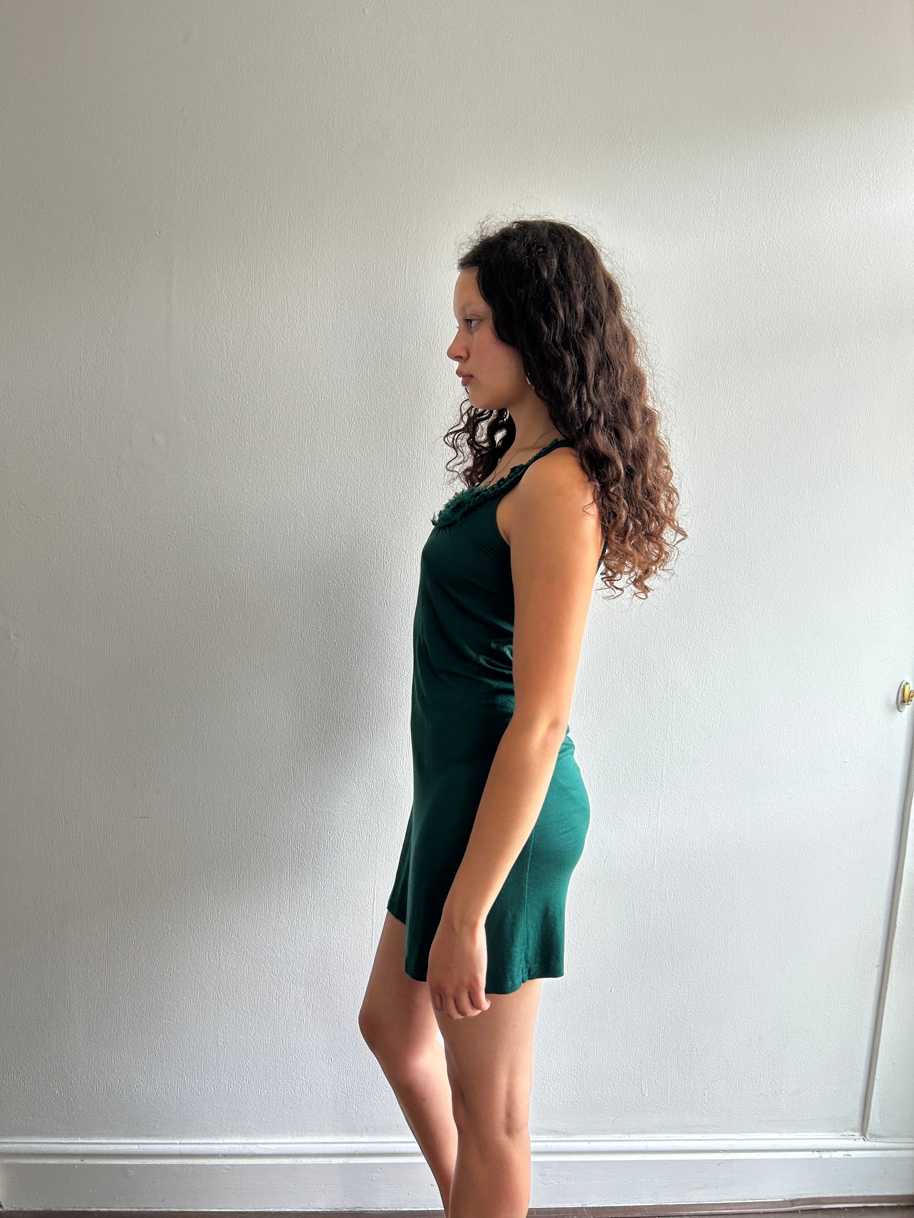 Forest Green Mini Dress