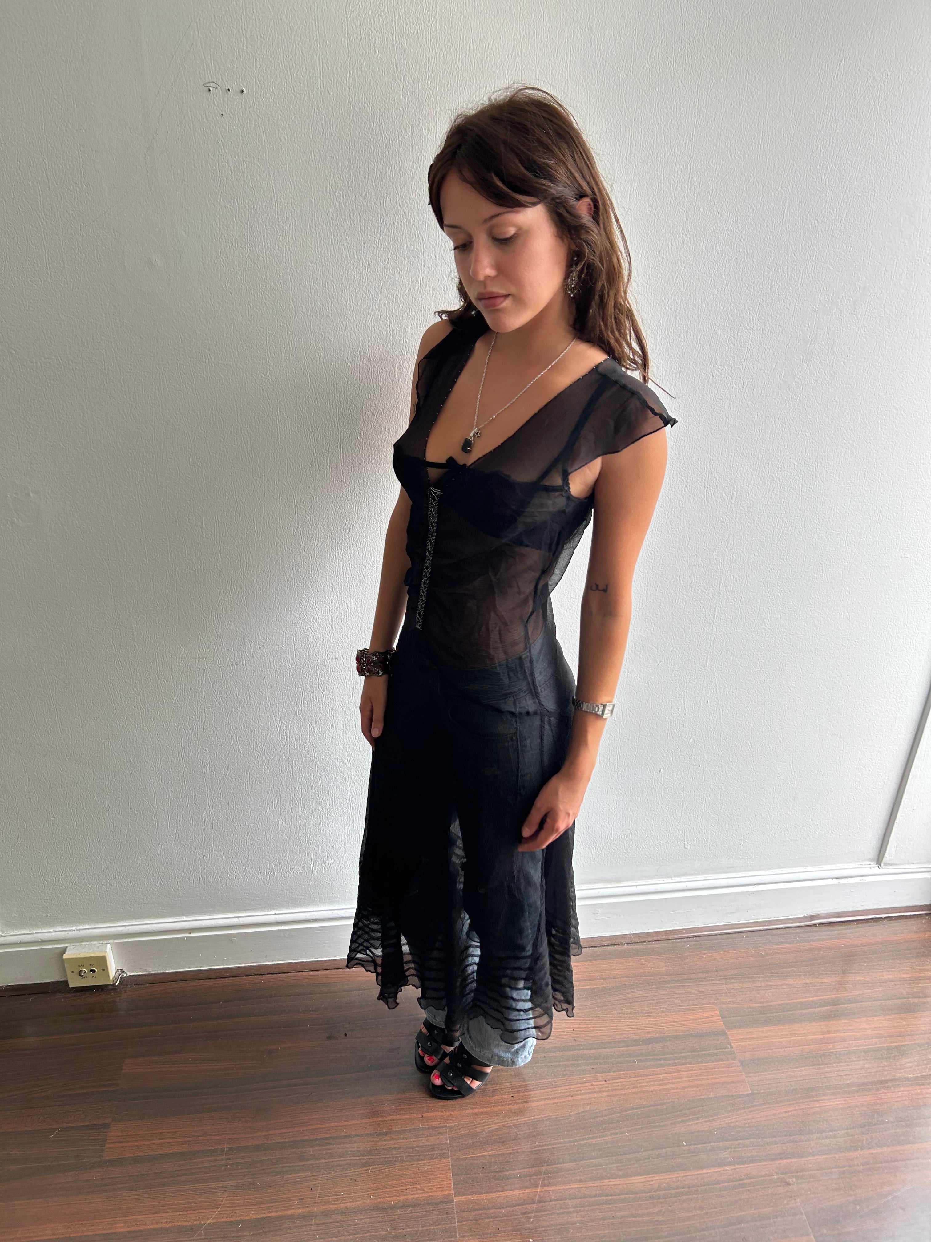 Black Sheer Dress