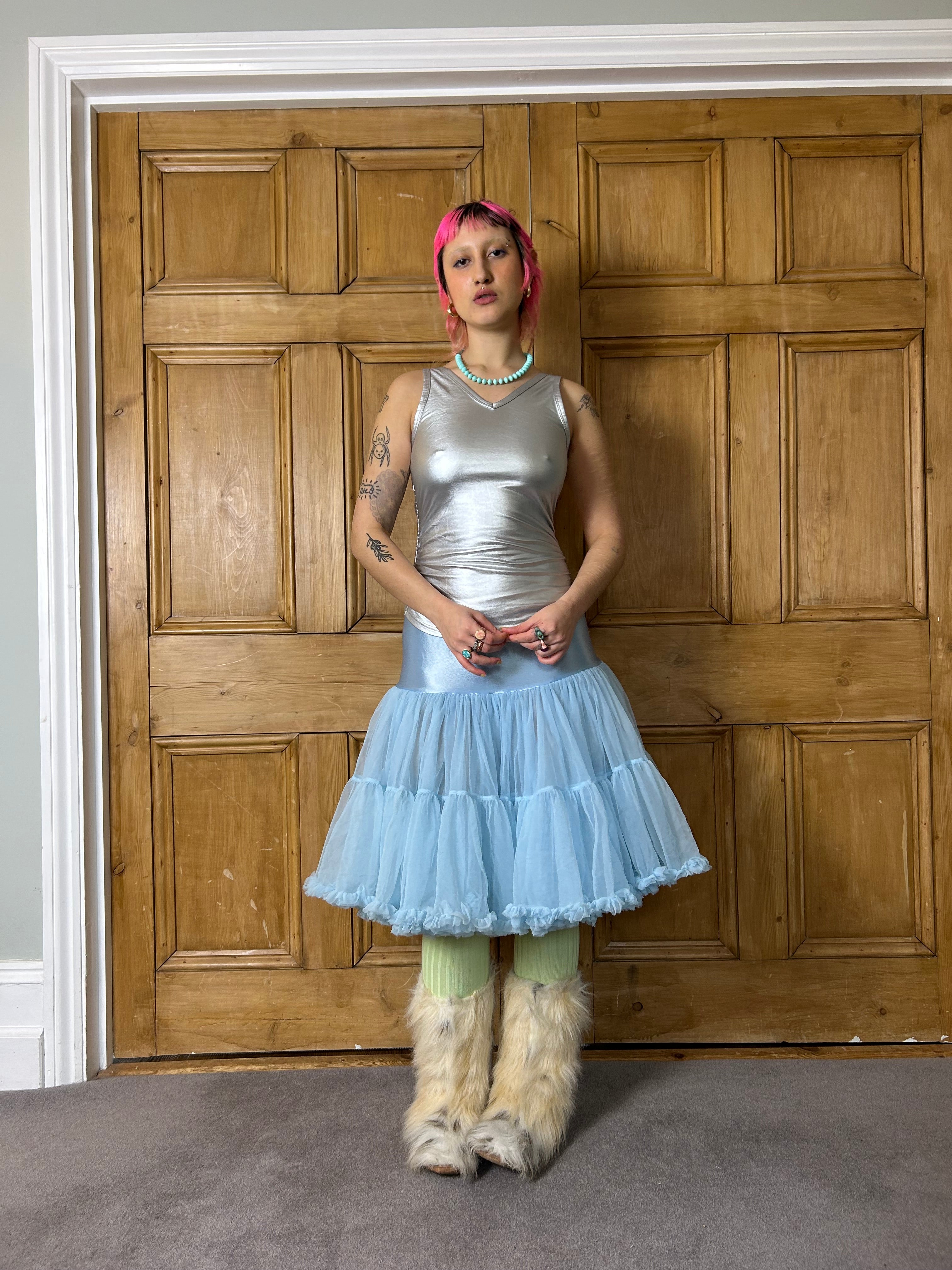 Silver tank top