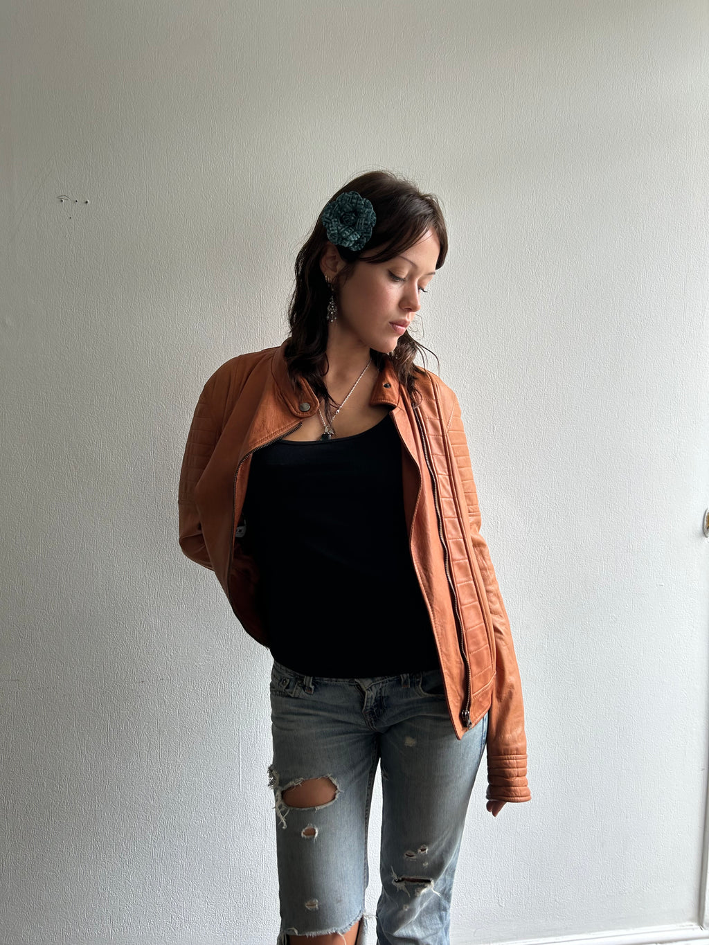 Rust Vintage Leather Jacket