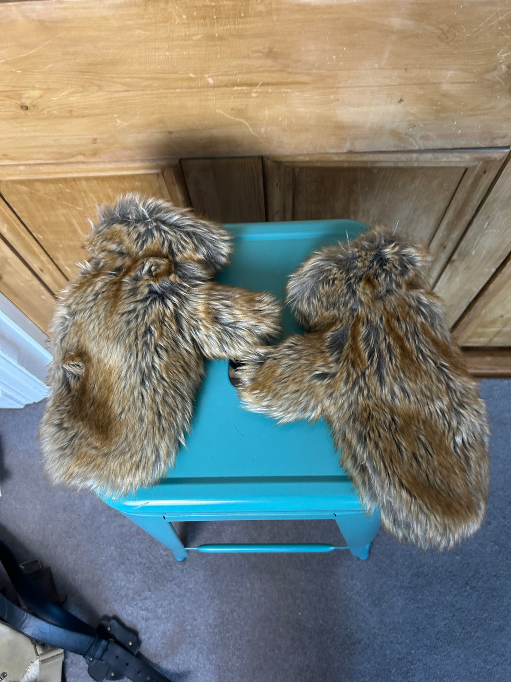 Iconic furry mittens