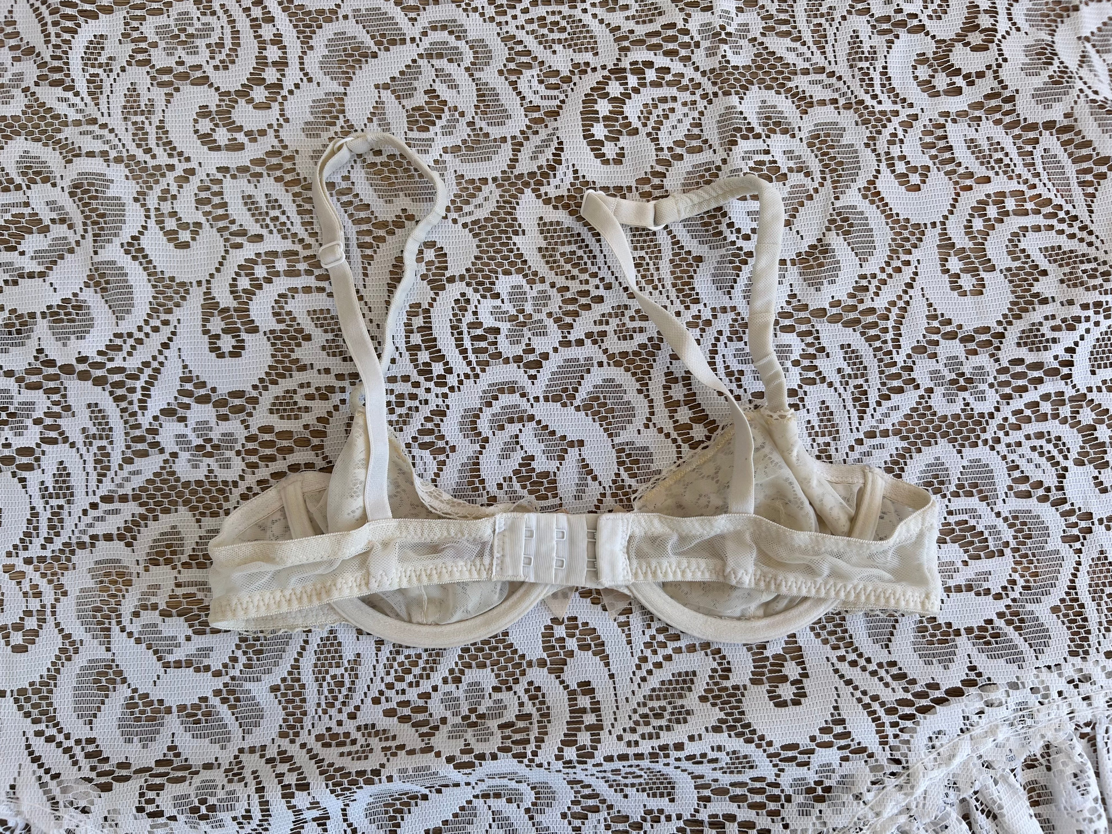 Vintage Cream Floral Bra
