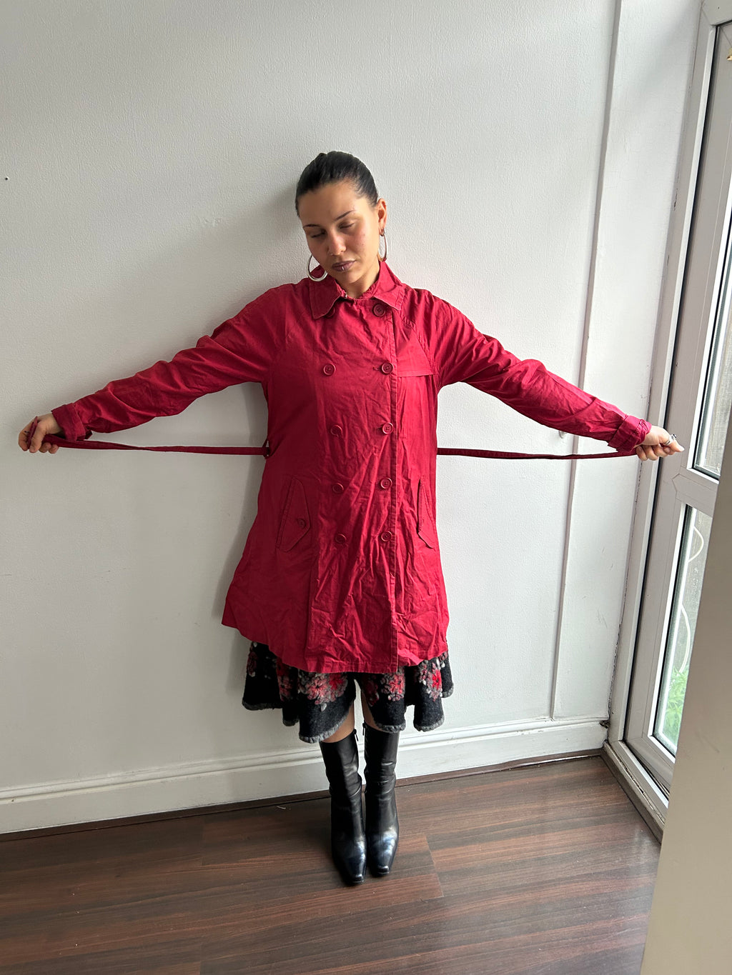 Gorgeous red peacoat