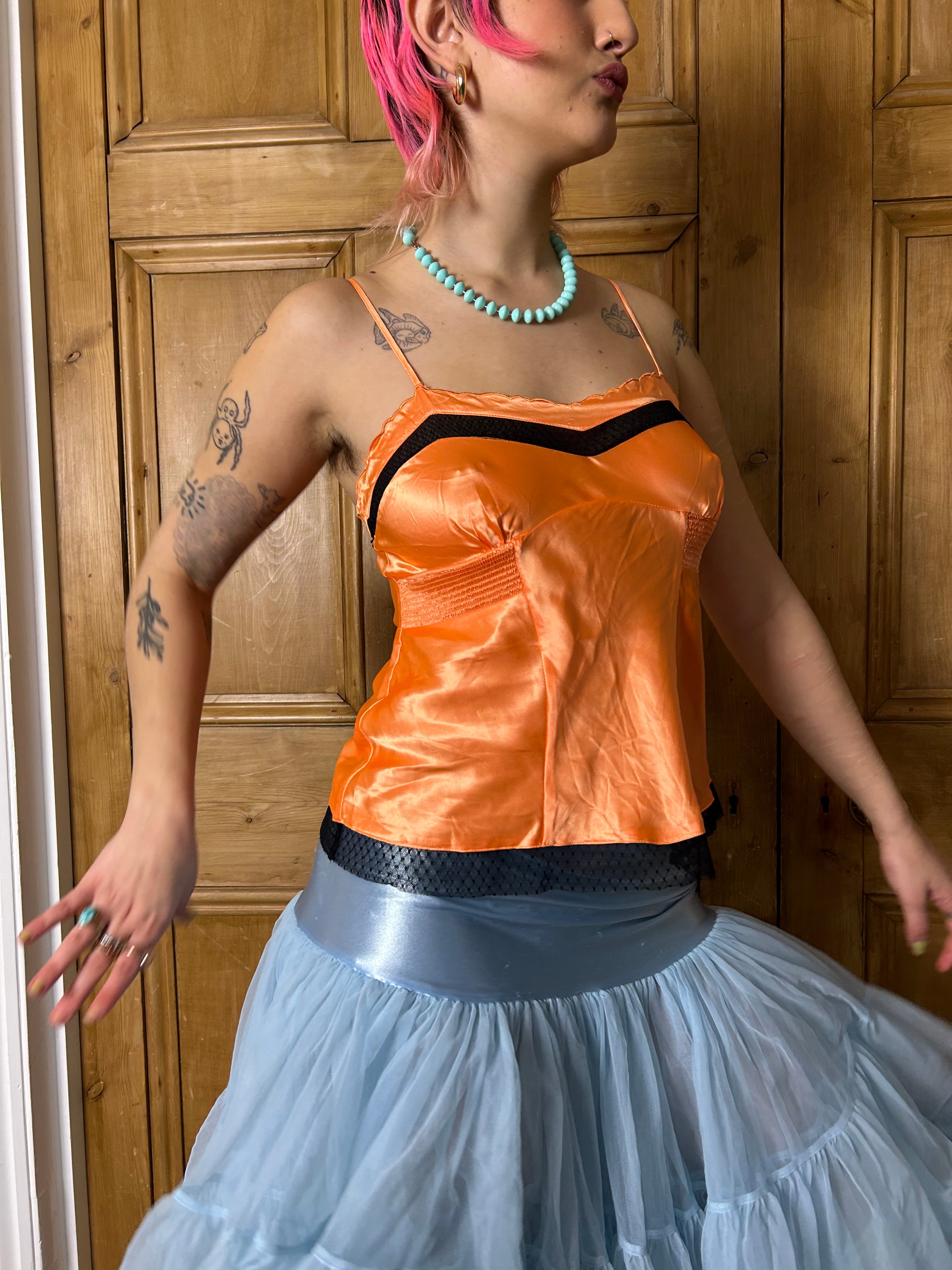 Orange Lingerie Top