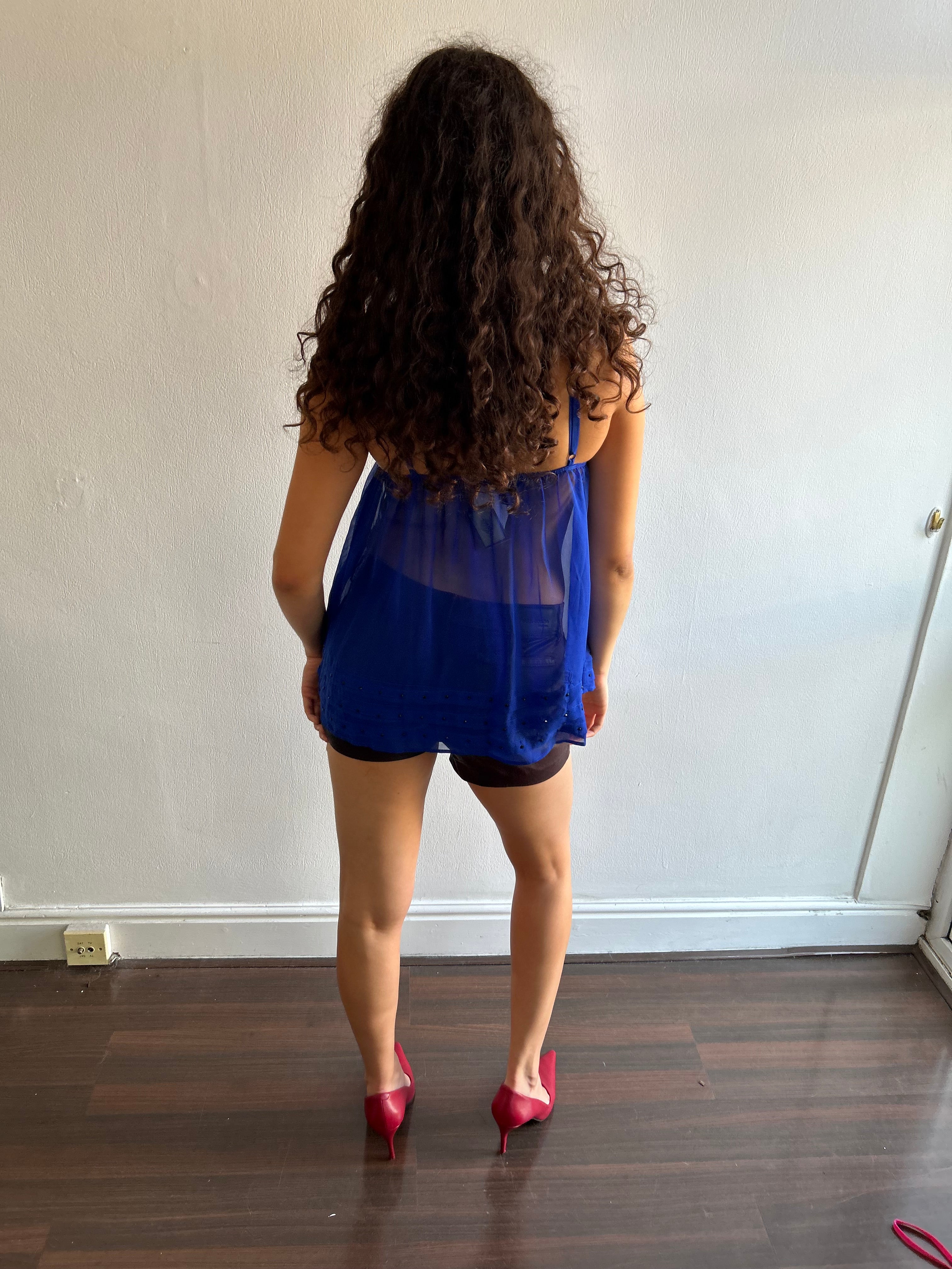 Royal Blue Lingerie Top