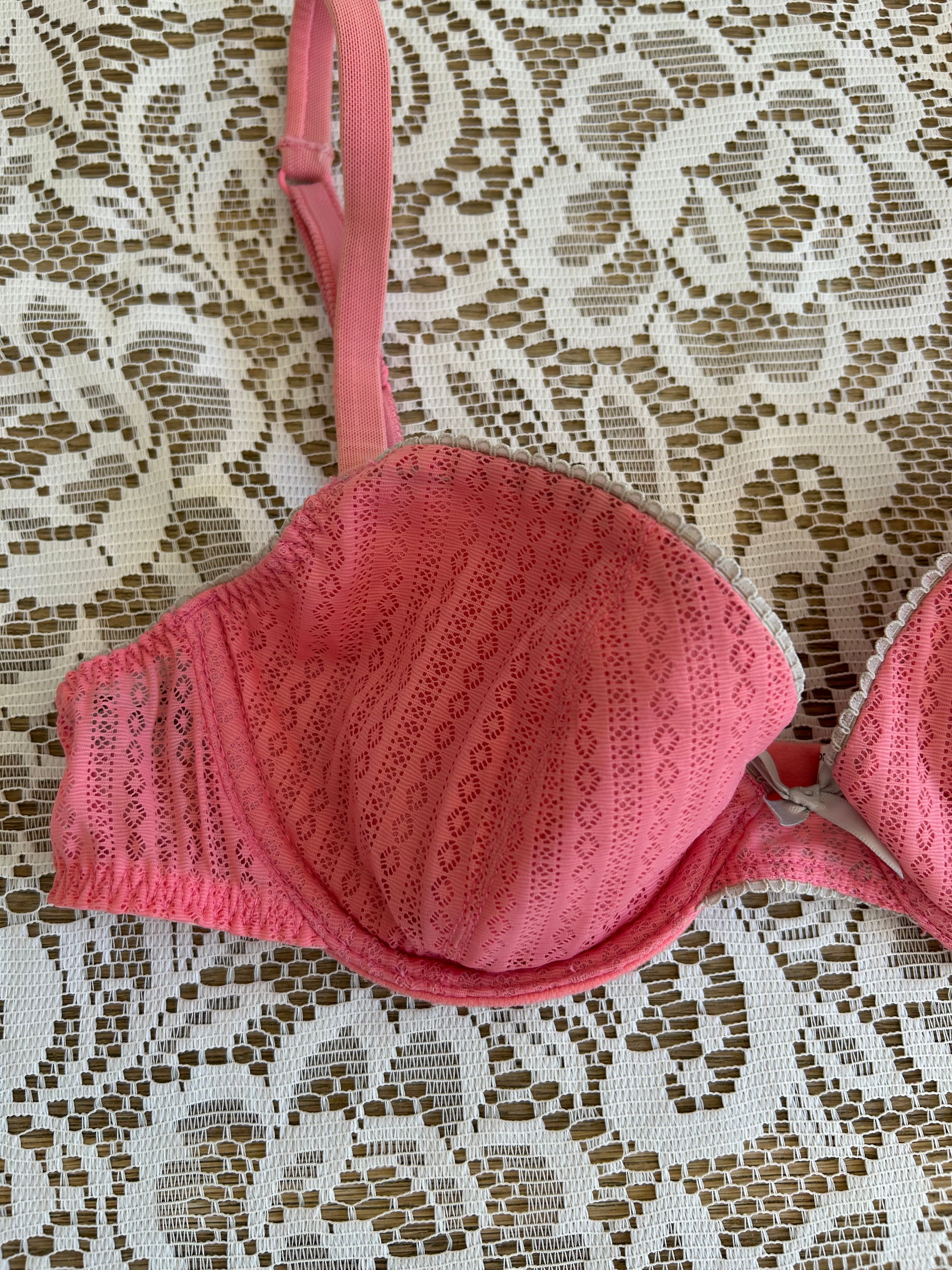 Vintage Pink and Grey bra