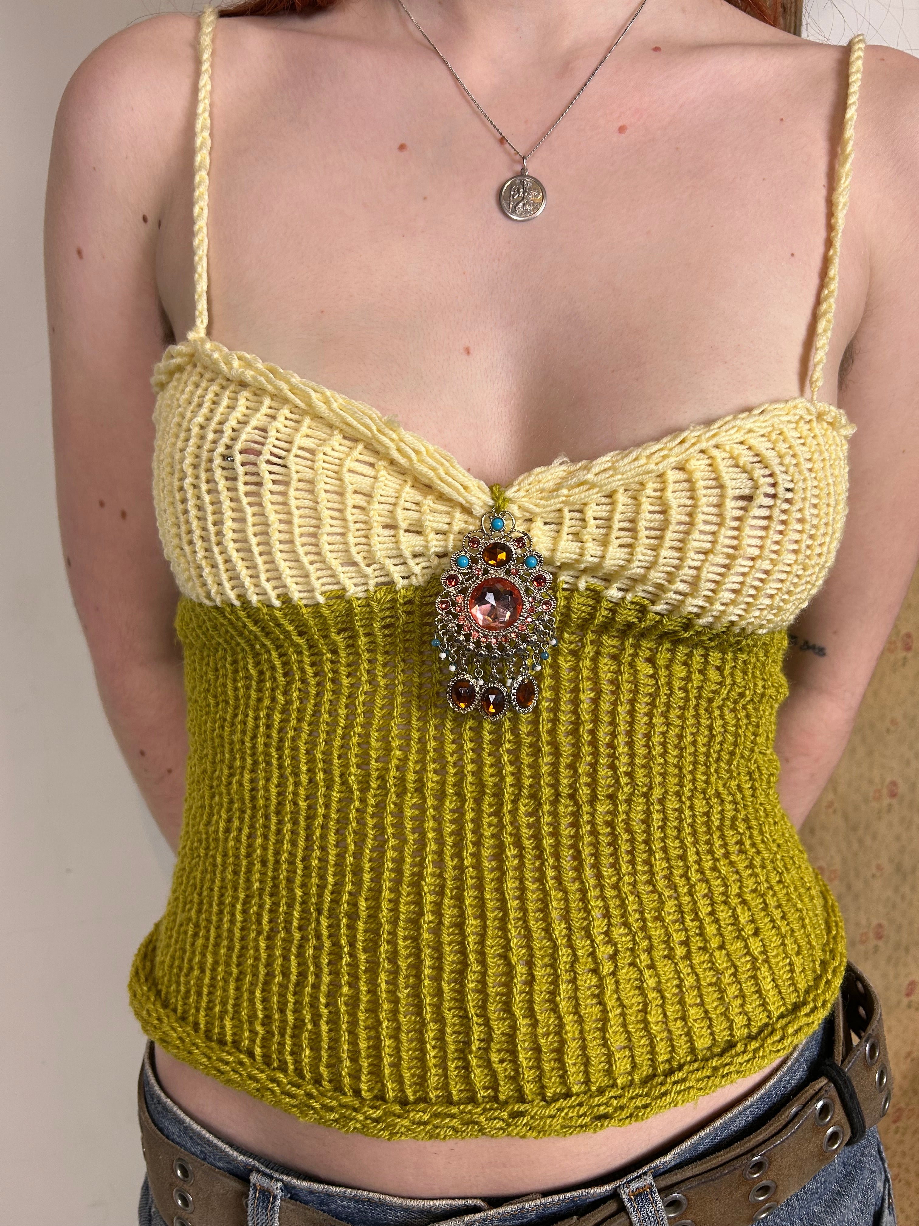 Handmade knit tank