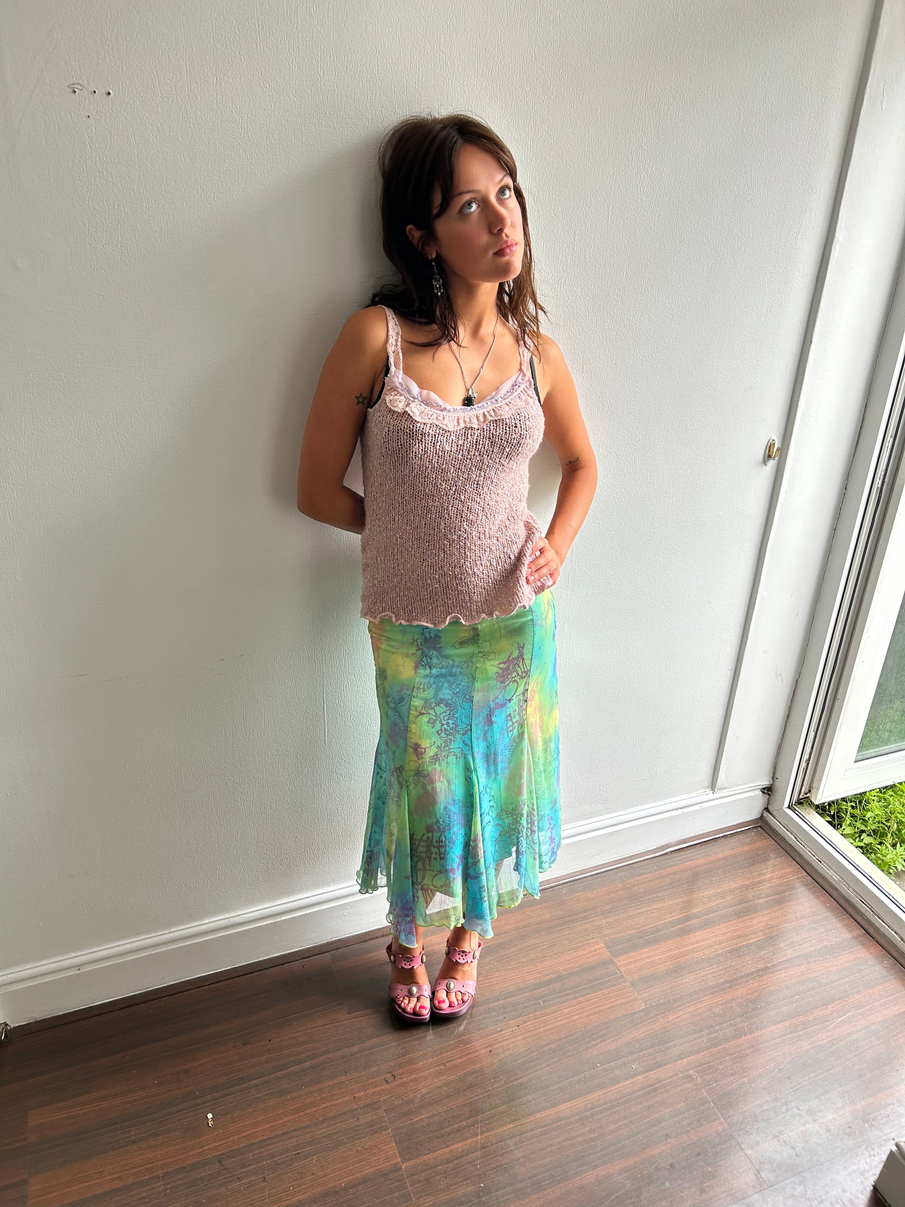 Knit Pink Fairy Tank Top