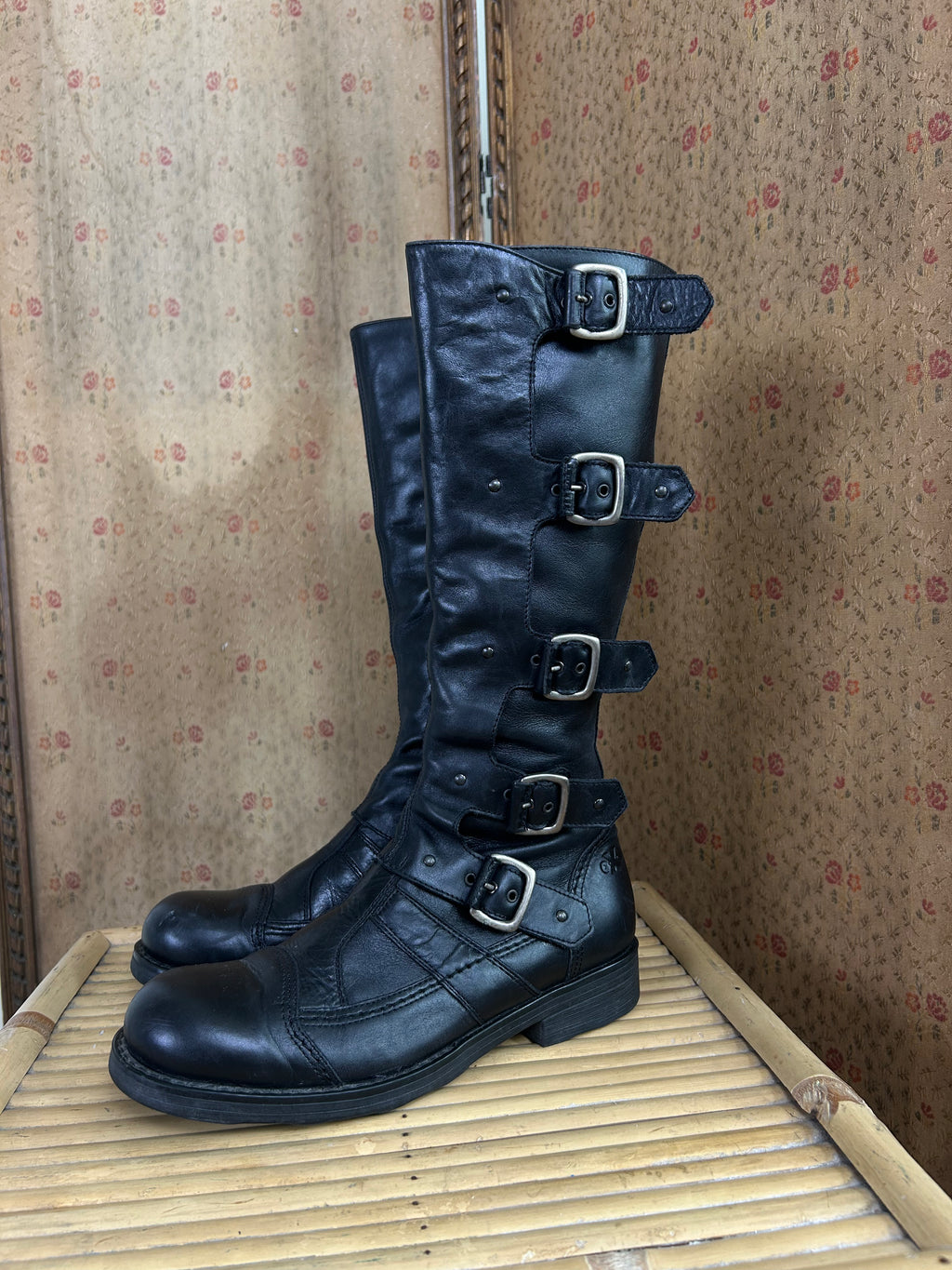 Black Buckle Boots
