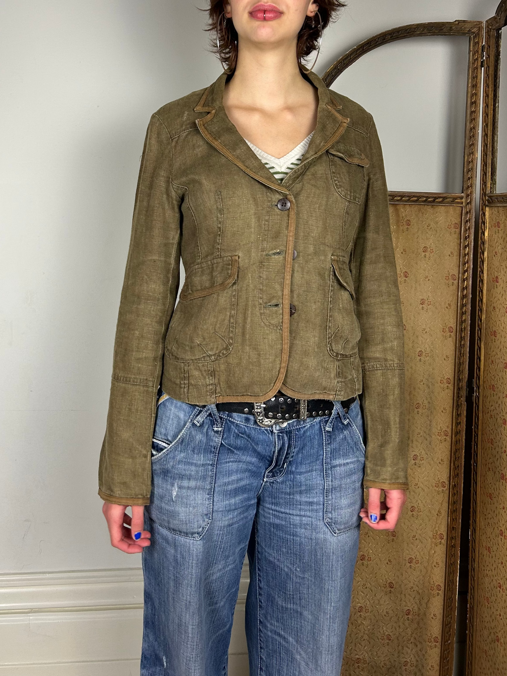 Green Y2k Topshop Jacket