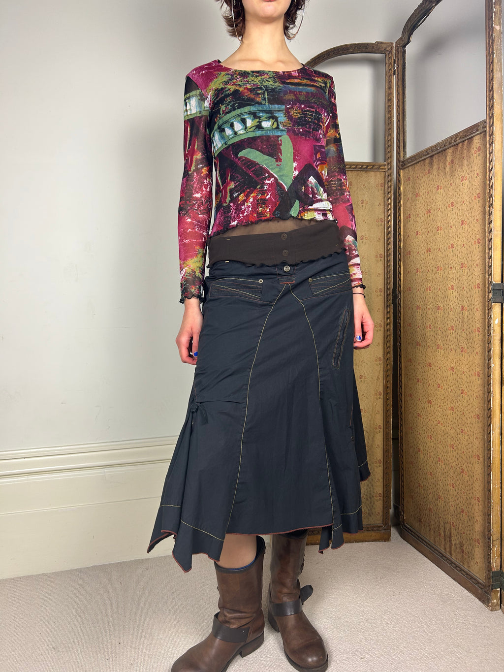 Black Asymetrical Skirt