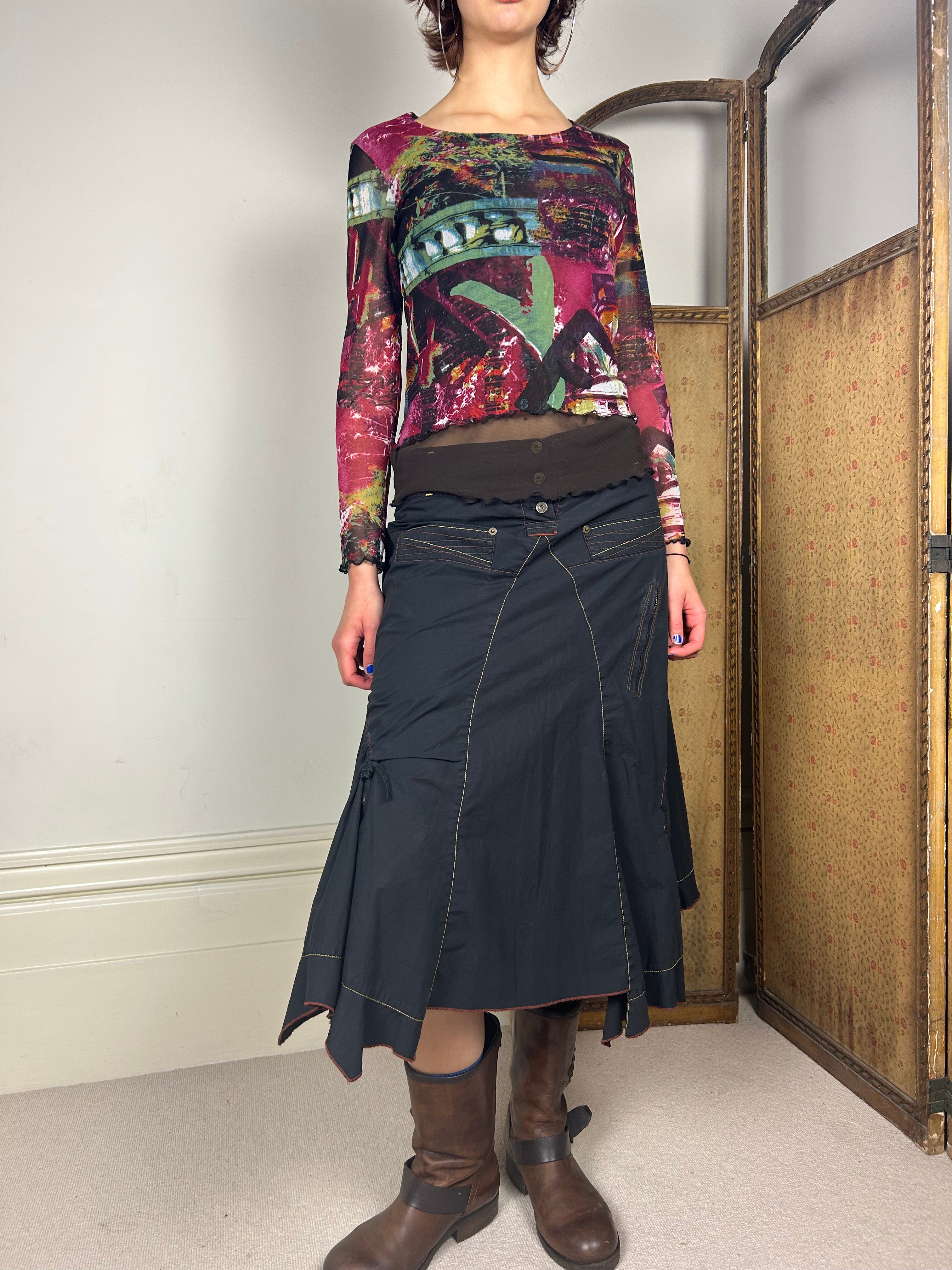 Black Asymetrical Skirt