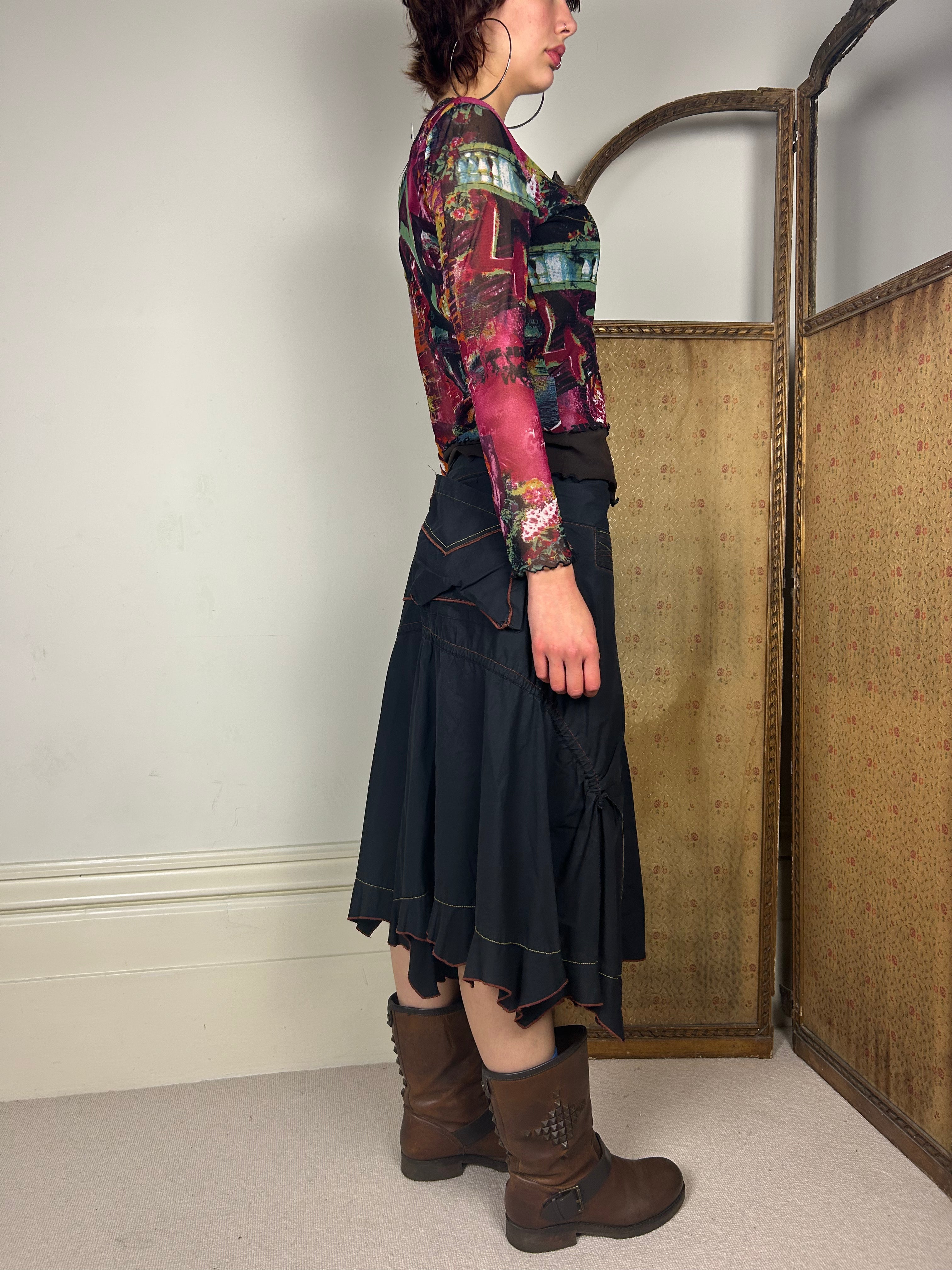 Black Asymetrical Skirt