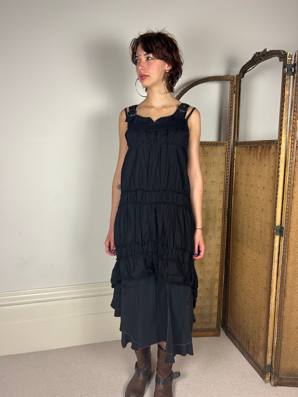 Cop Copine Black Buckle Dress