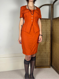 Vintage Orange 2 Piece Suit