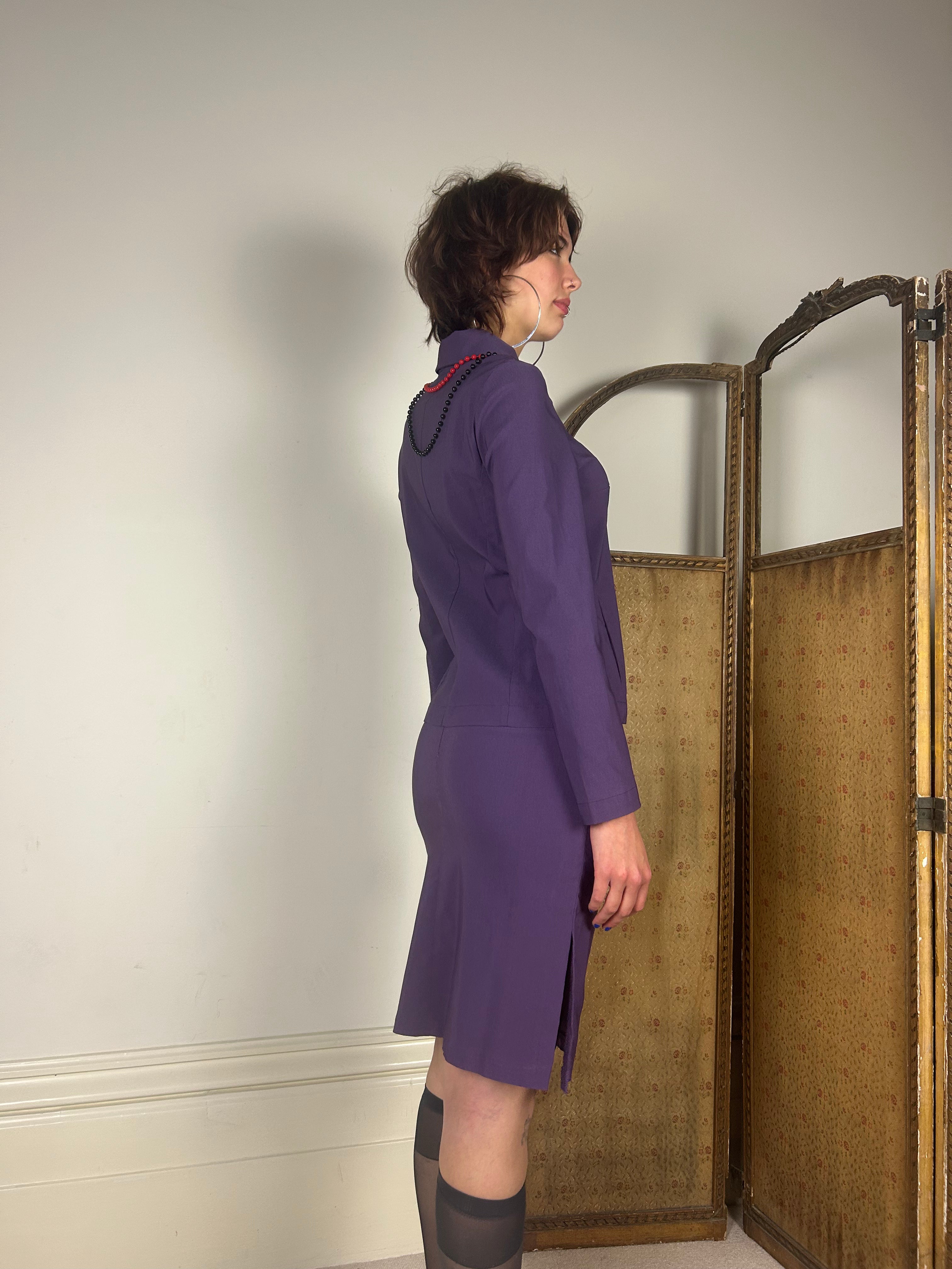 Purple Zip 2 Piece Suit