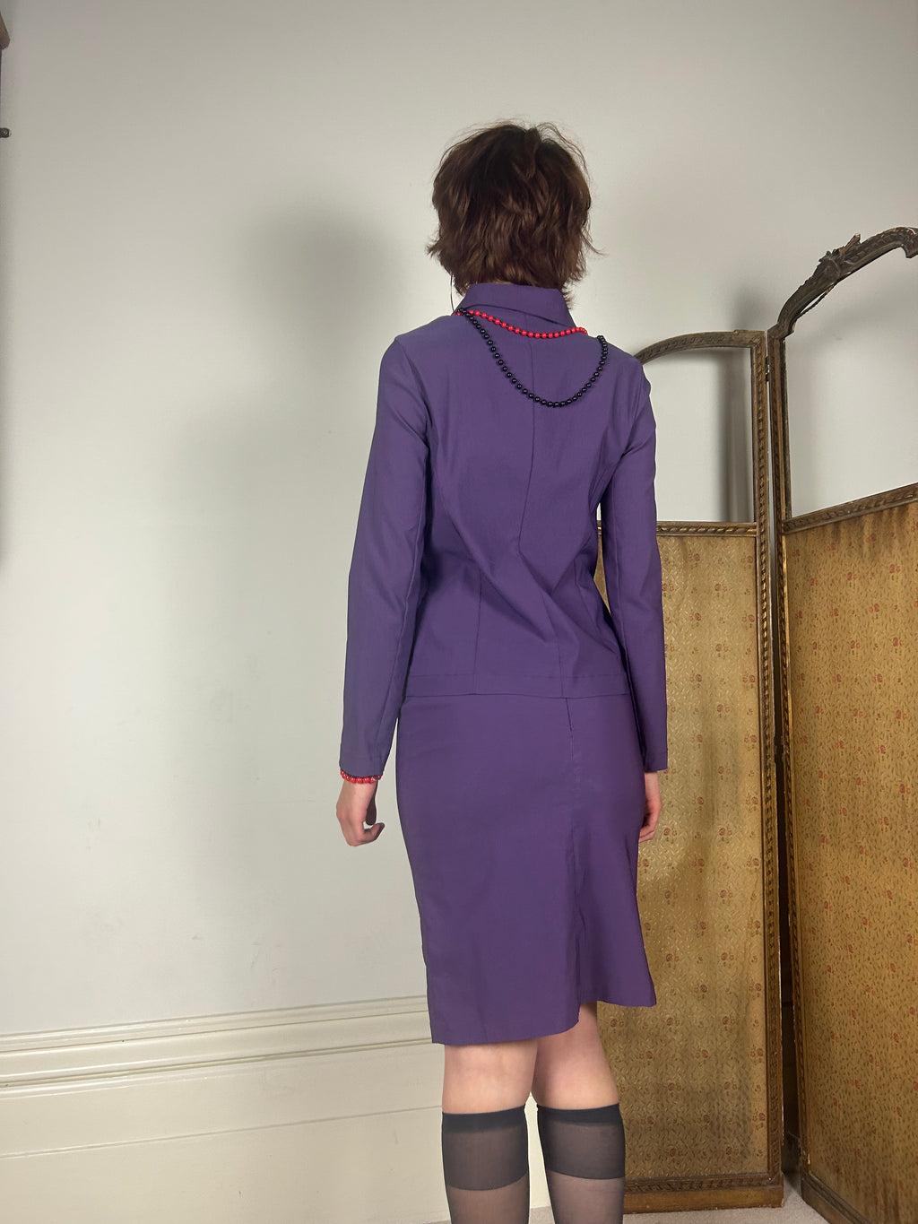 Purple Zip 2 Piece Suit